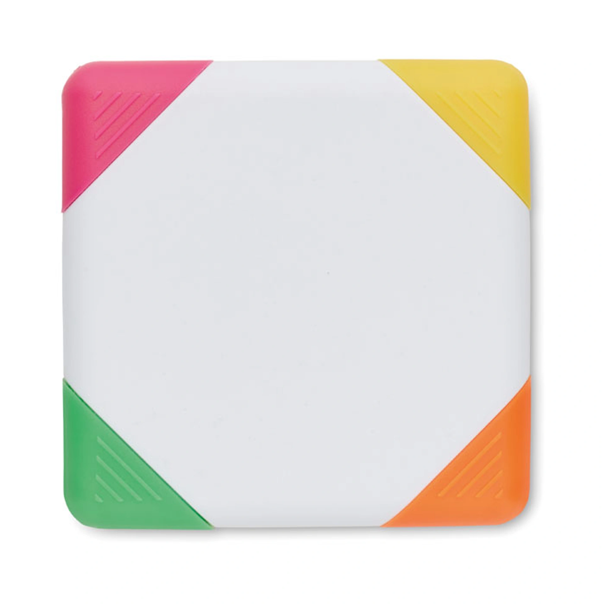 SQUARIE, Multi-marker for text (4 colors), 8x8x1, 8 cm - White