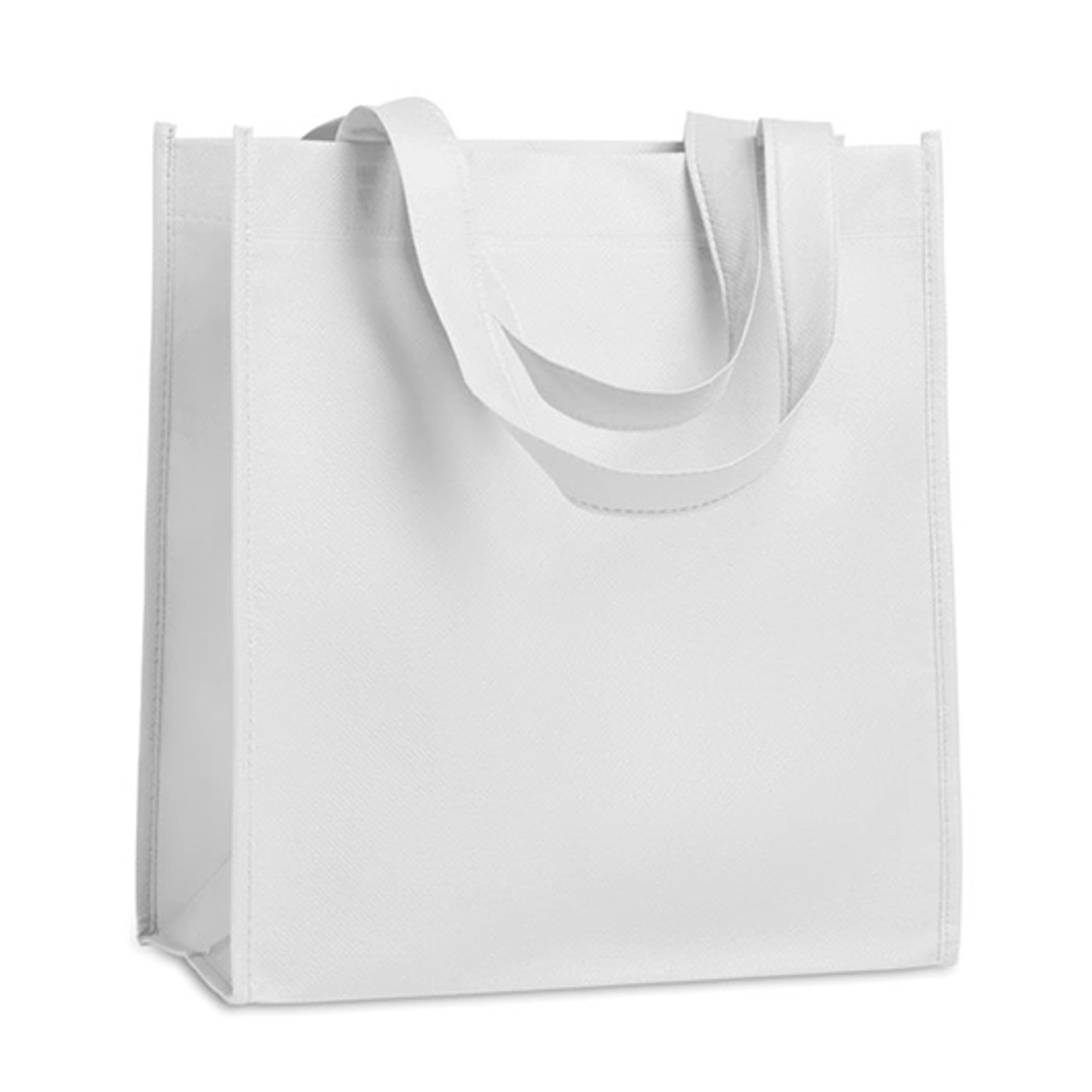 APO BAG, Еко-шопер (спанбонд), зварна модель, 80 г/м², 27x15x30 cм - Білий