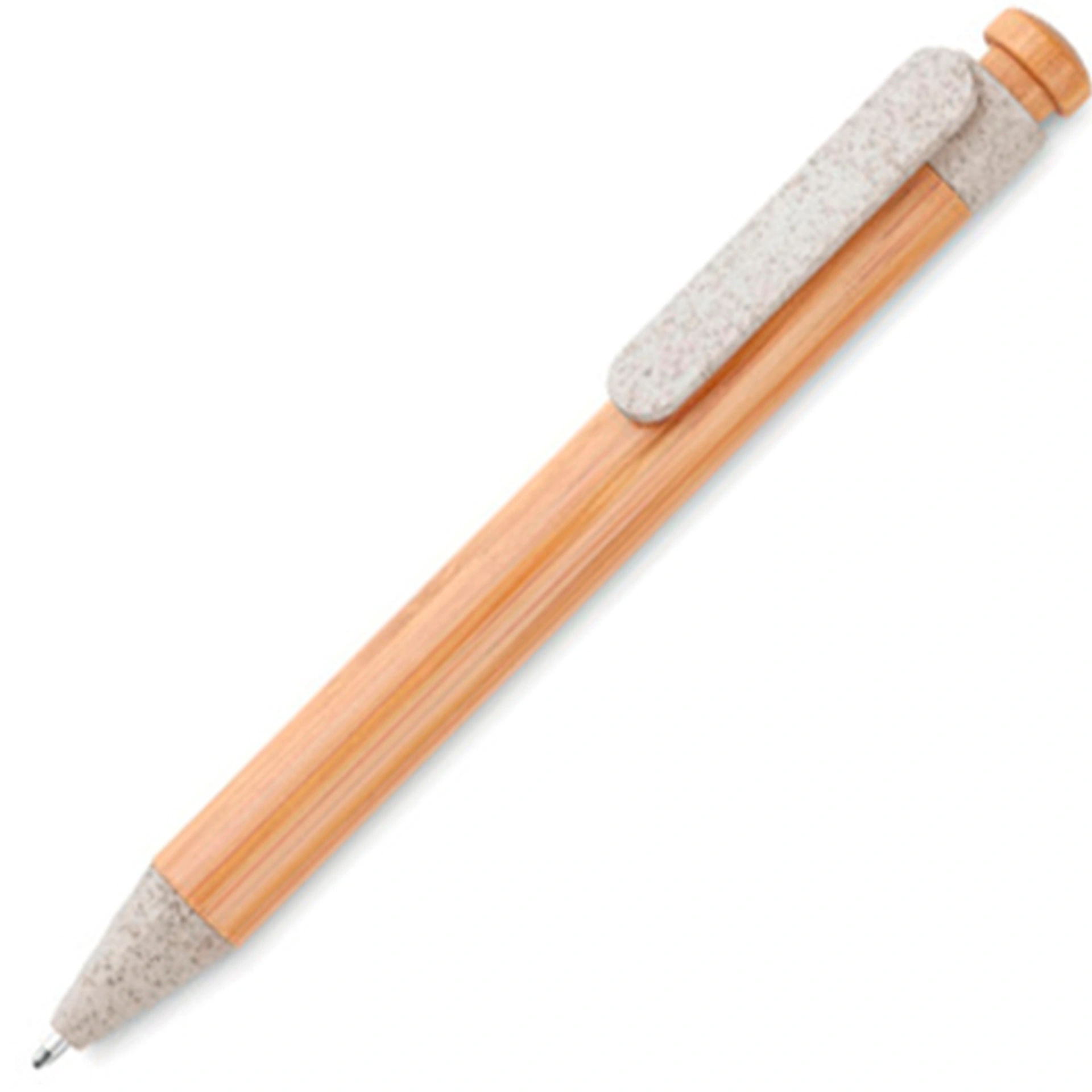 TOYAMA, Еко-ручка з бамбука та соломи пшениці, Ø1, 2x14 см - Pantone COOL GRAY 2C