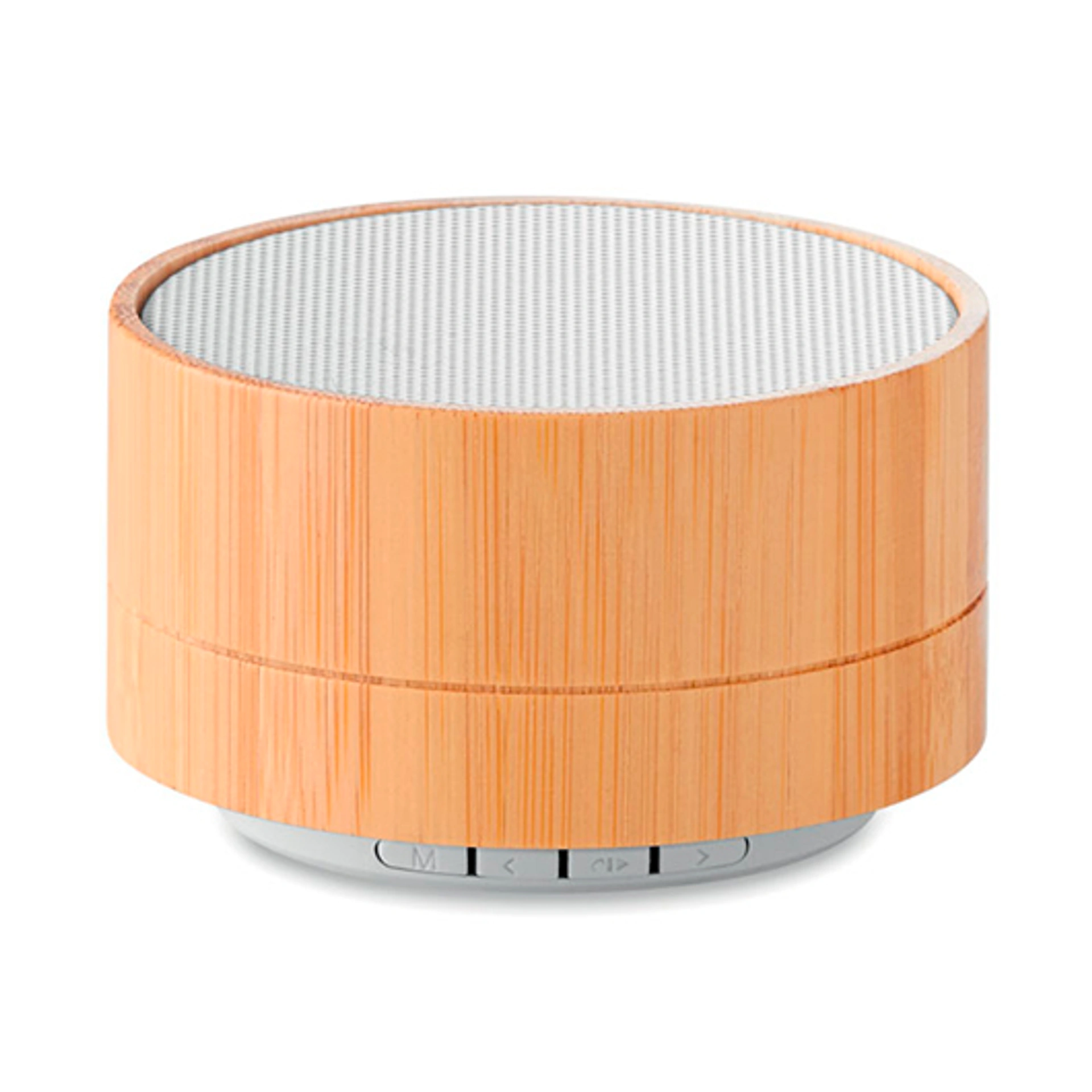 SOUND BAMBOO, Бамбукова бездротова колонка 3W, Ø7×4, 3 см - Білий