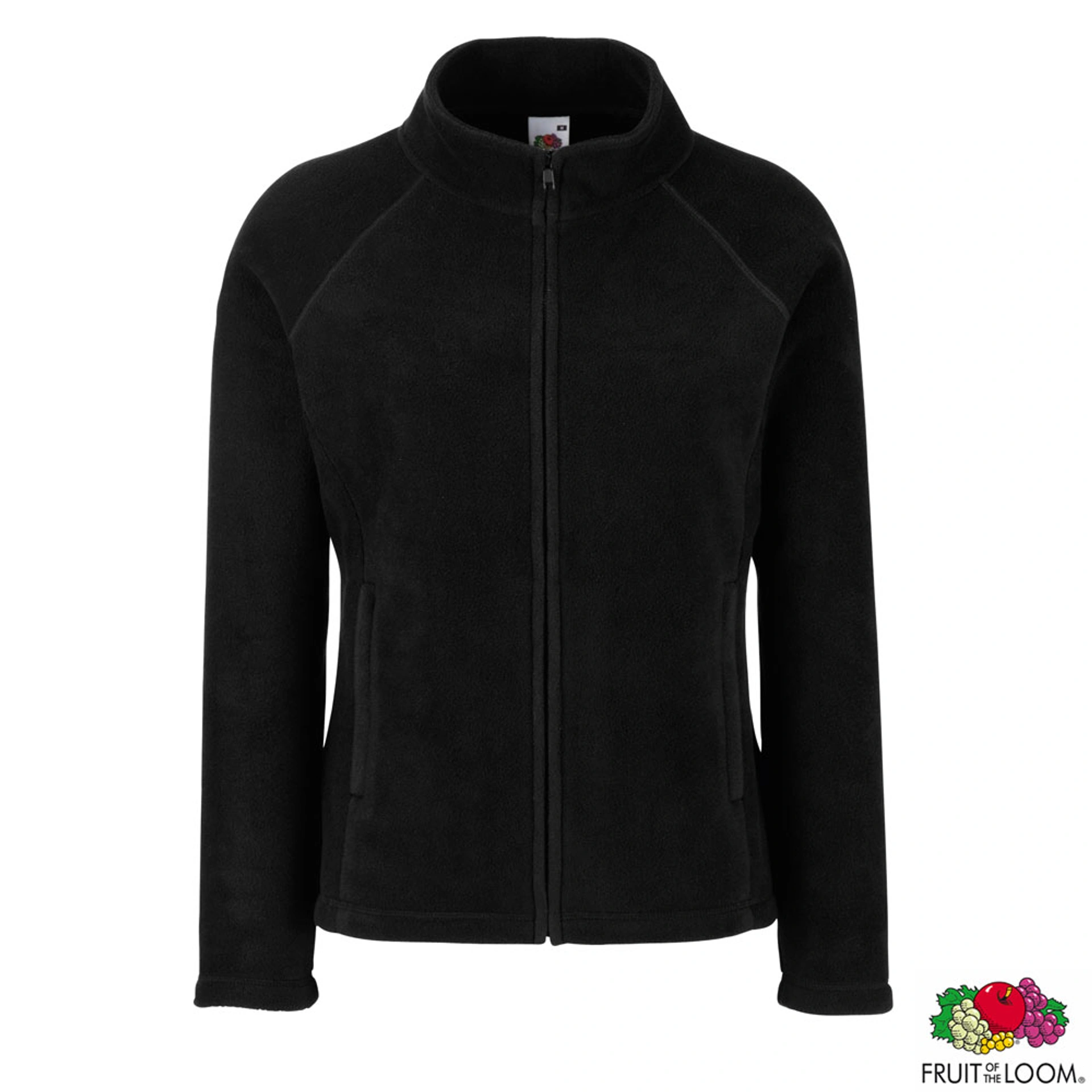 Толстовка 'Lady-Fit Full Zip Fleece' (Fruit of the Loom) - Чорний / XL