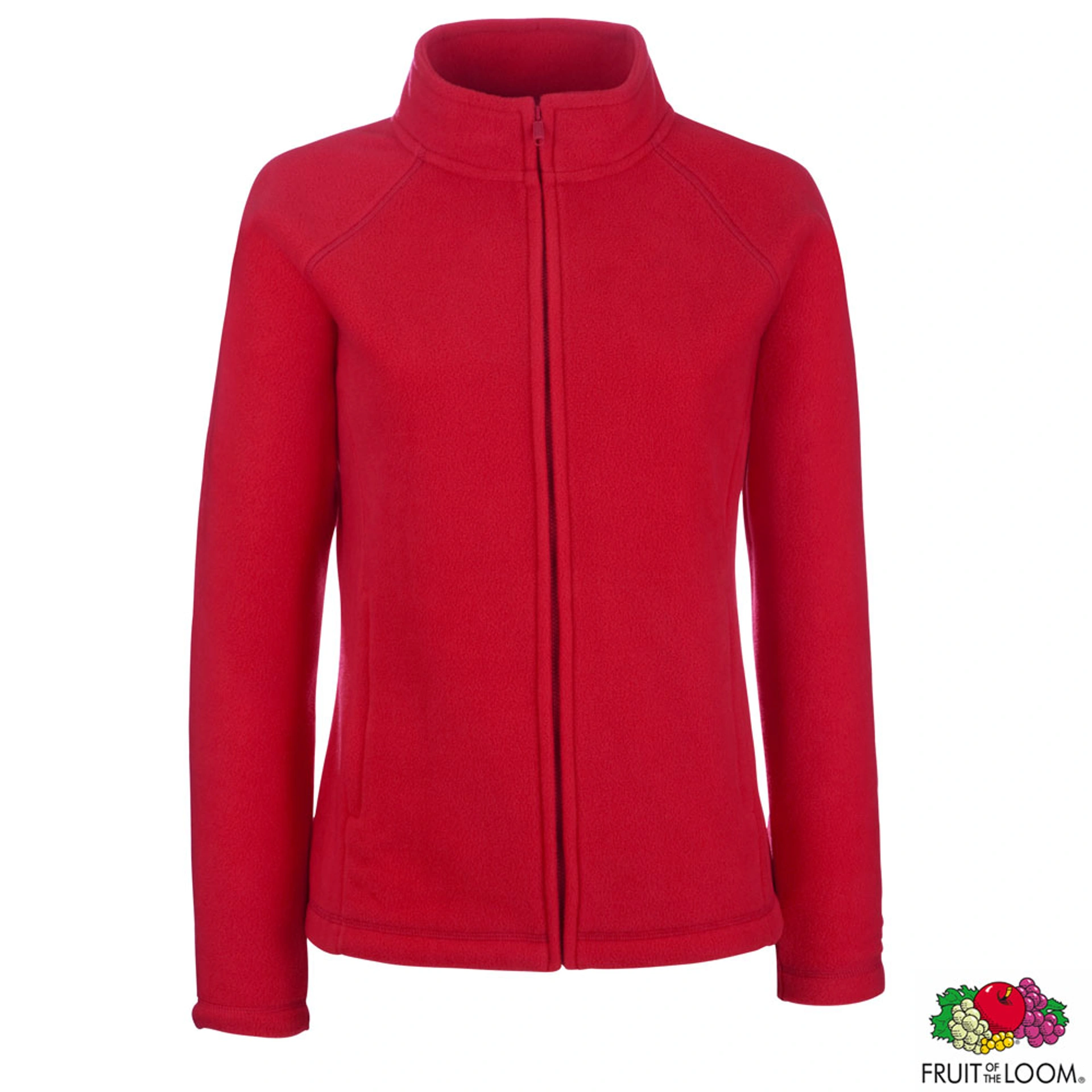 Толстовка 'Lady-Fit Full Zip Fleece' (Fruit of the Loom) - Червоний / S