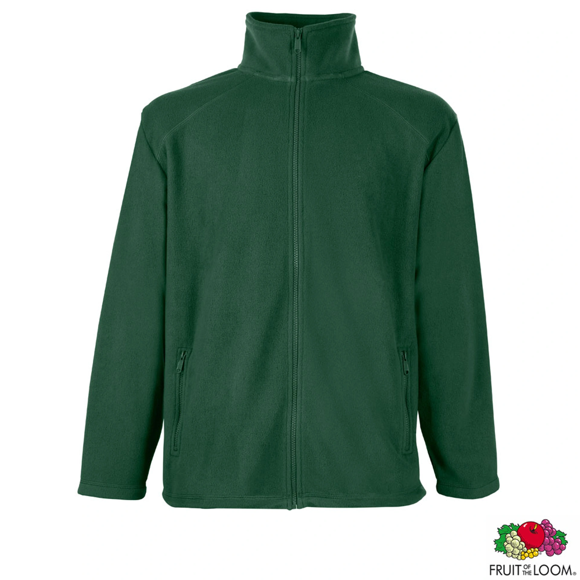 Толстовка 'Full Zip Fleece' (Fruit of the Loom) - Темно-зелений / L