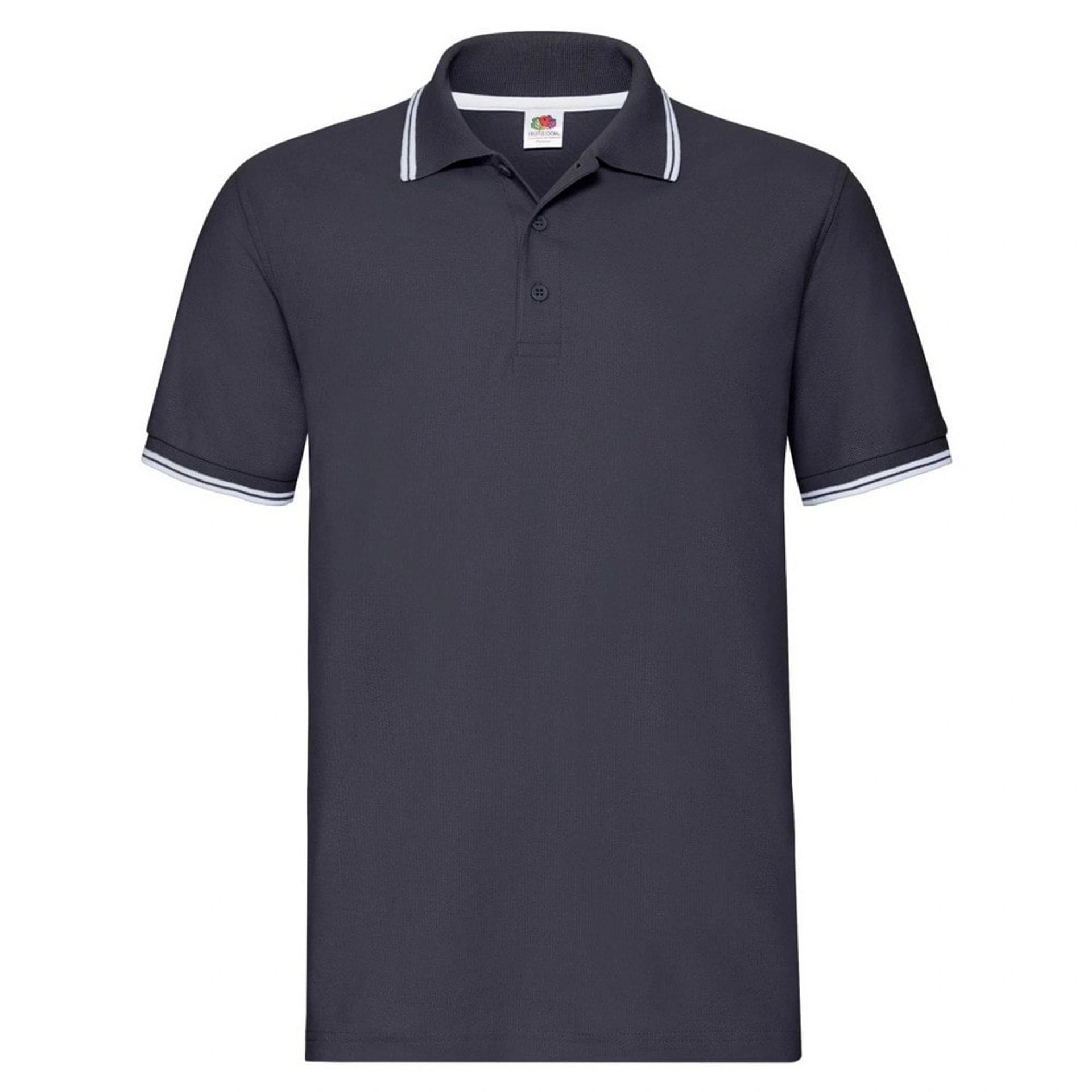 Теніска 'Premium Tipped Polo' (Fruit of the Loom) - Темно-синій