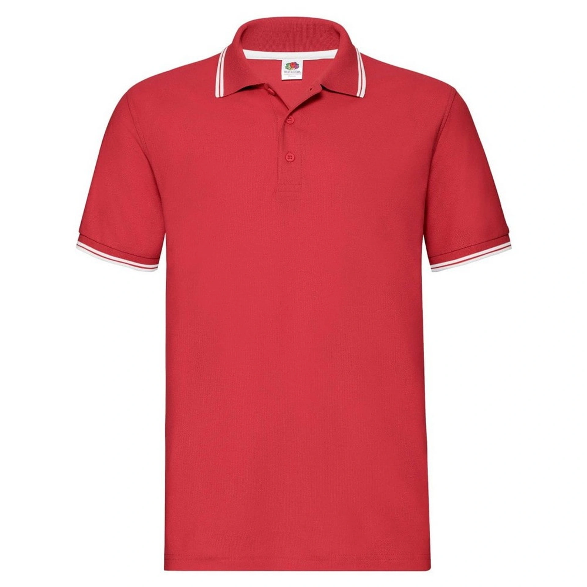 Теніска 'Premium Tipped Polo' (Fruit of the Loom) - Червоний