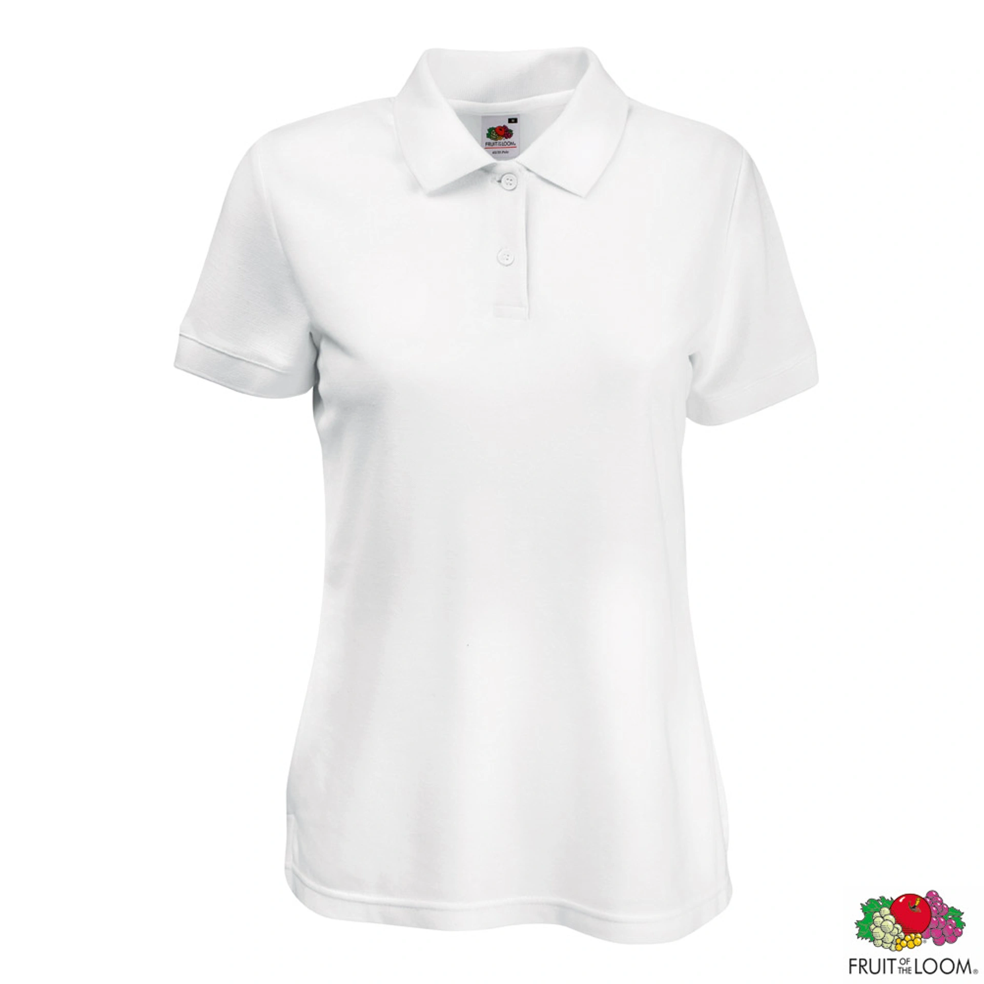 Теніска-поло 'Lady-Fit Polo 65/35' (Fruit of the Loom) - Білий / S