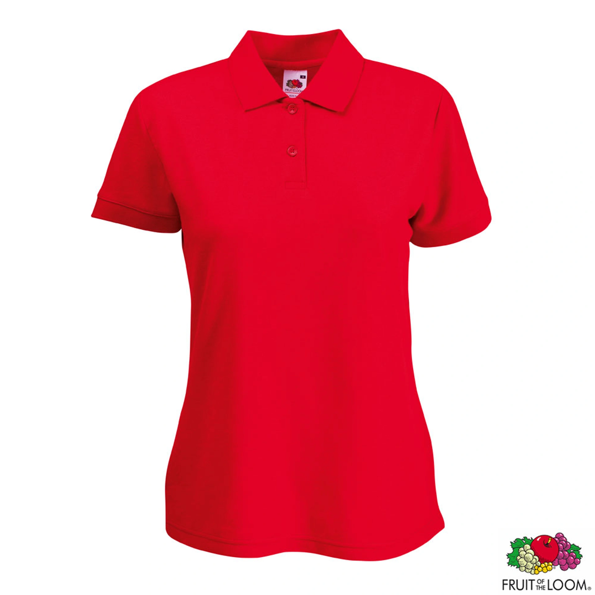 Теніска-поло 'Lady-Fit Polo 65/35' (Fruit of the Loom) - Червоний / S