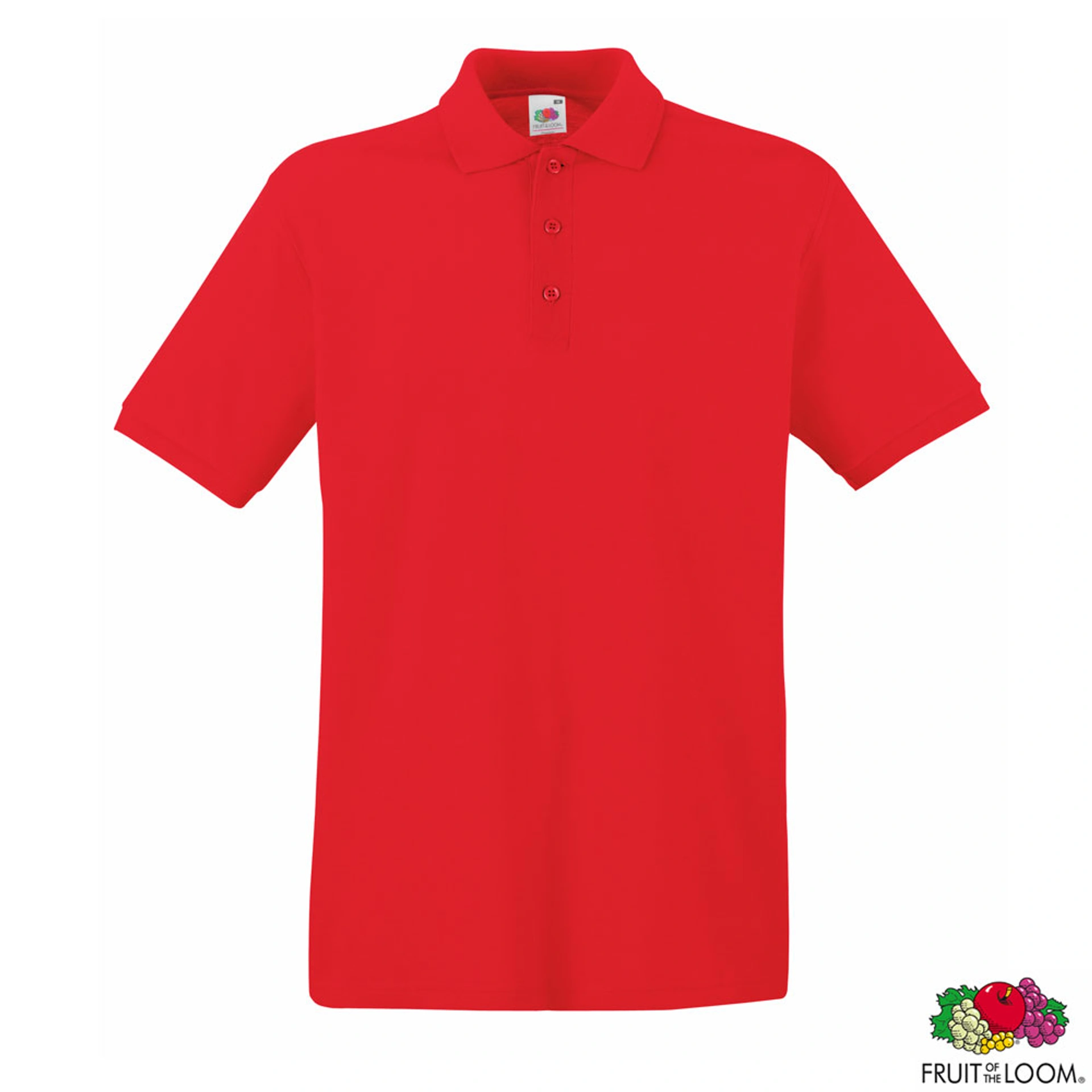 Теніска 'Premium Polo' (Fruit of the Loom) - Червоний / S