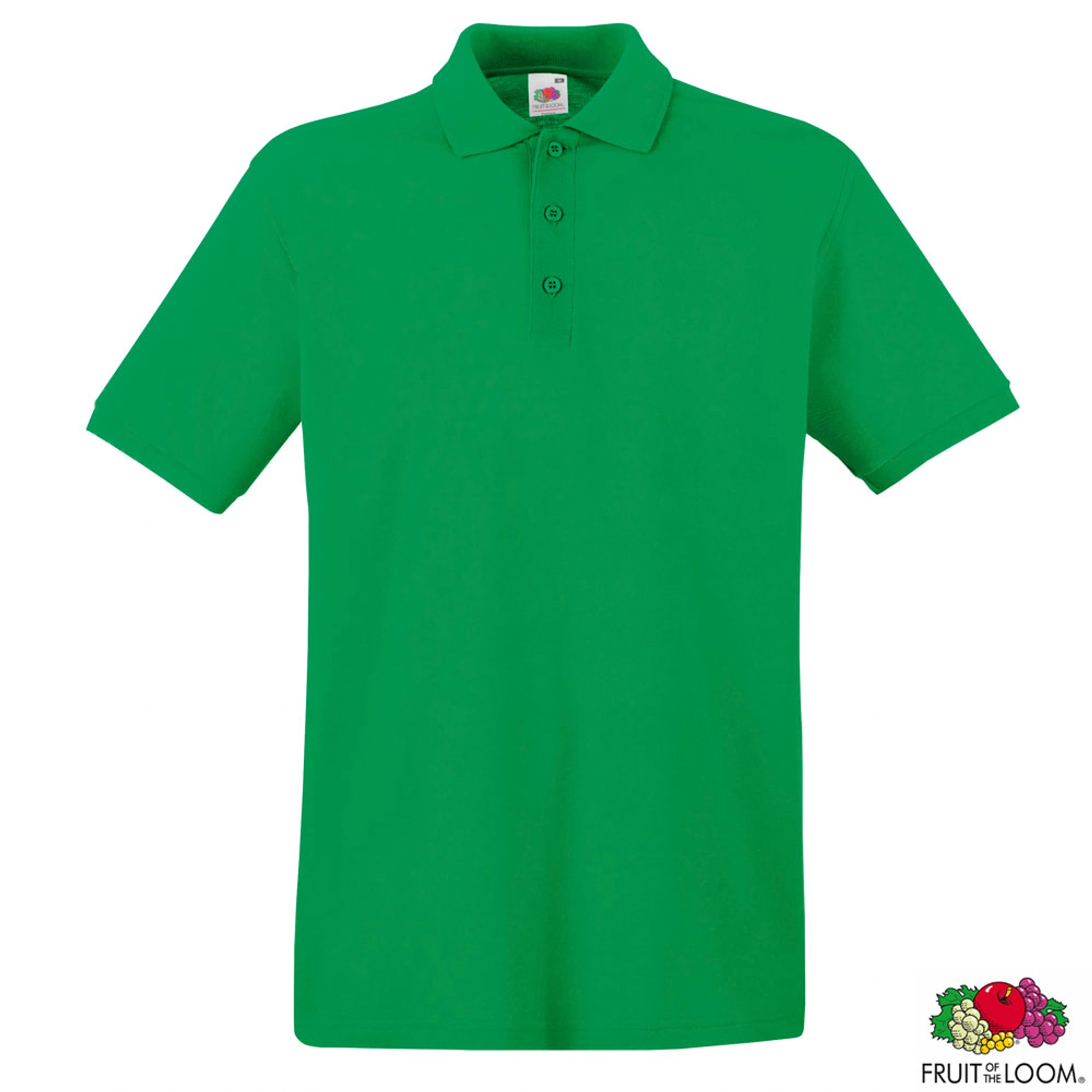 Теніска 'Premium Polo' (Fruit of the Loom) - Зелений / 2XL