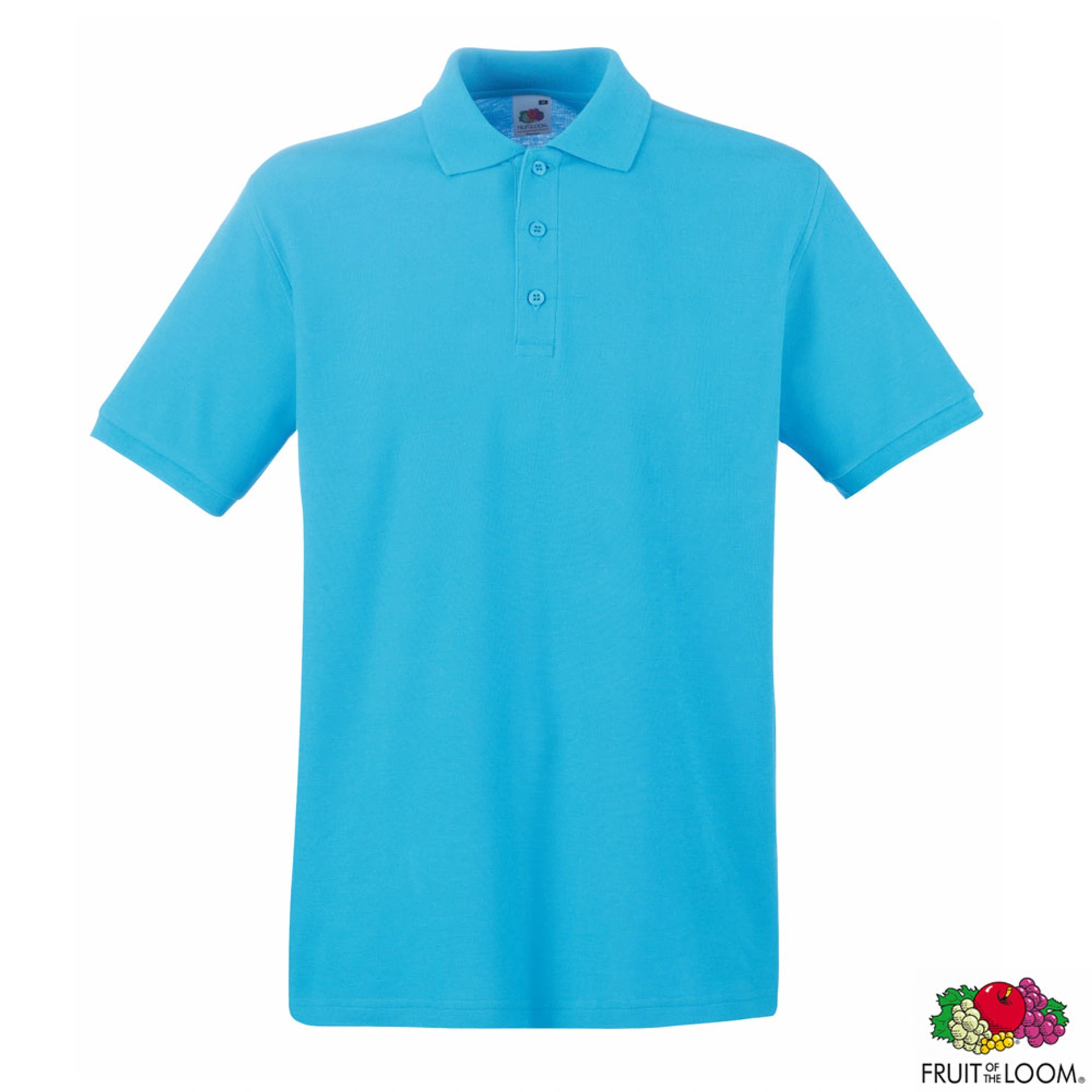 Теніска 'Premium Polo' (Fruit of the Loom) - Блакитний / S