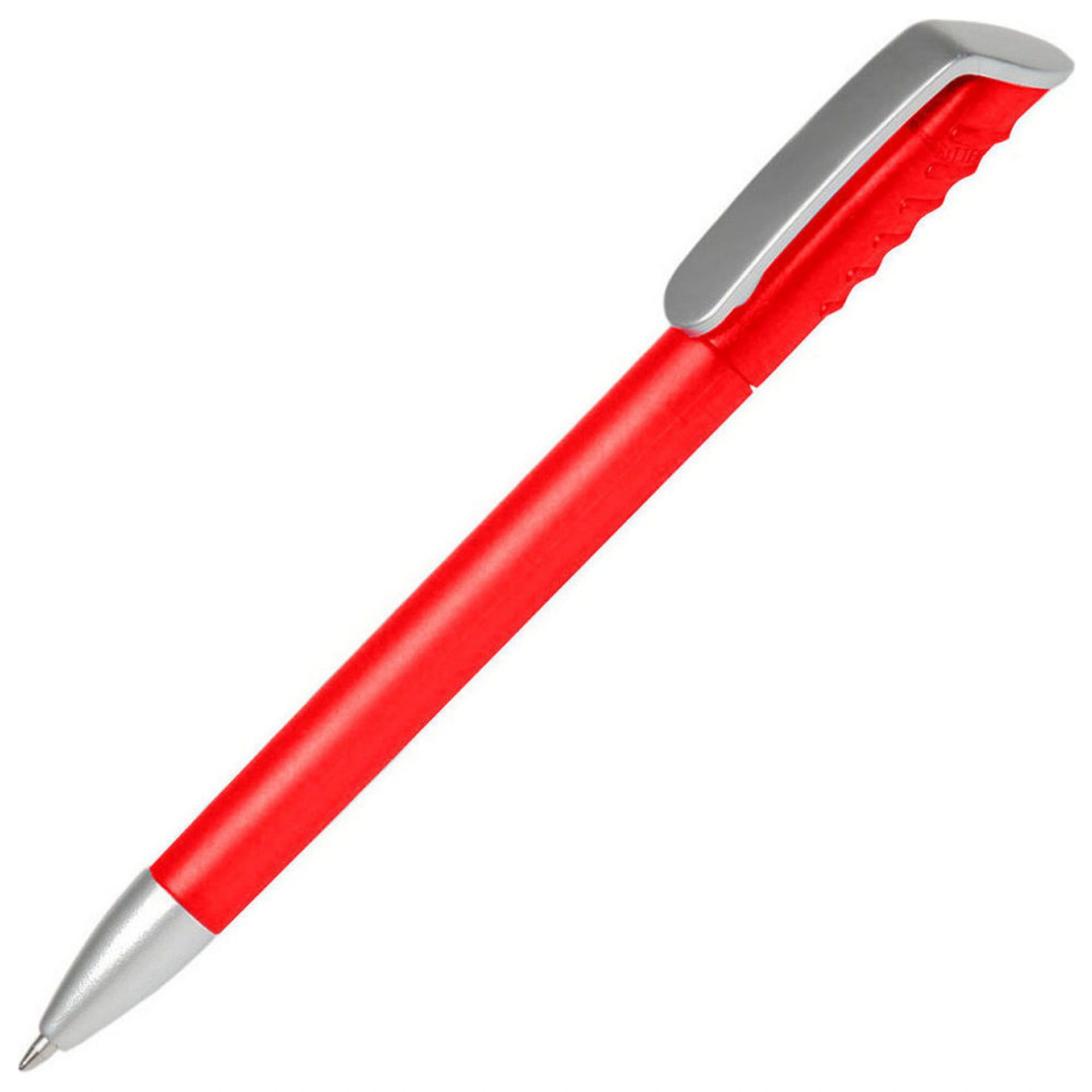 Ручка пластикова 'Top Spin Silver' (Ritter Pen) поворотна - Червоний
