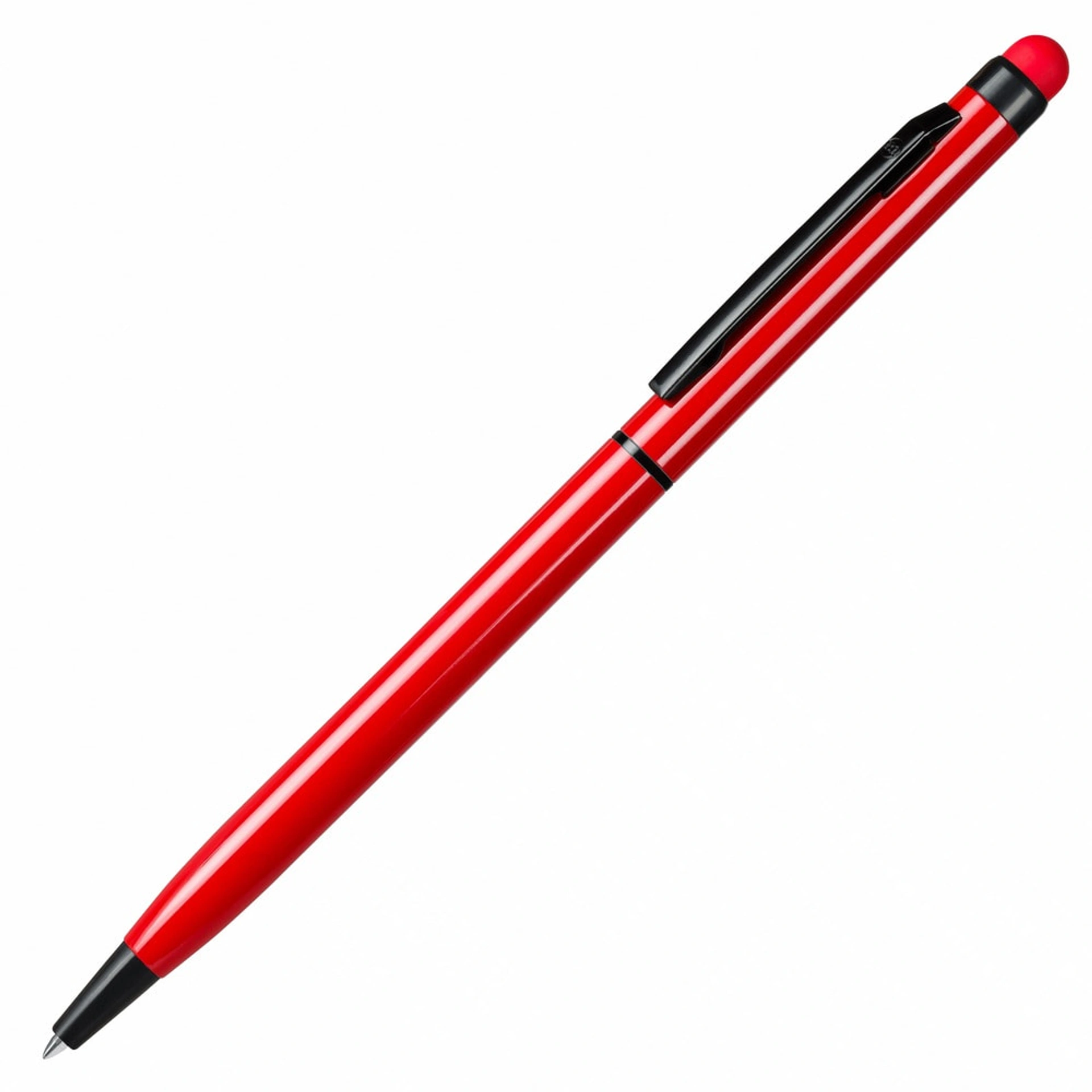 Ручка-стилус алюмінієва 'TouchWriter Black' (B1) поворотна - Червоний