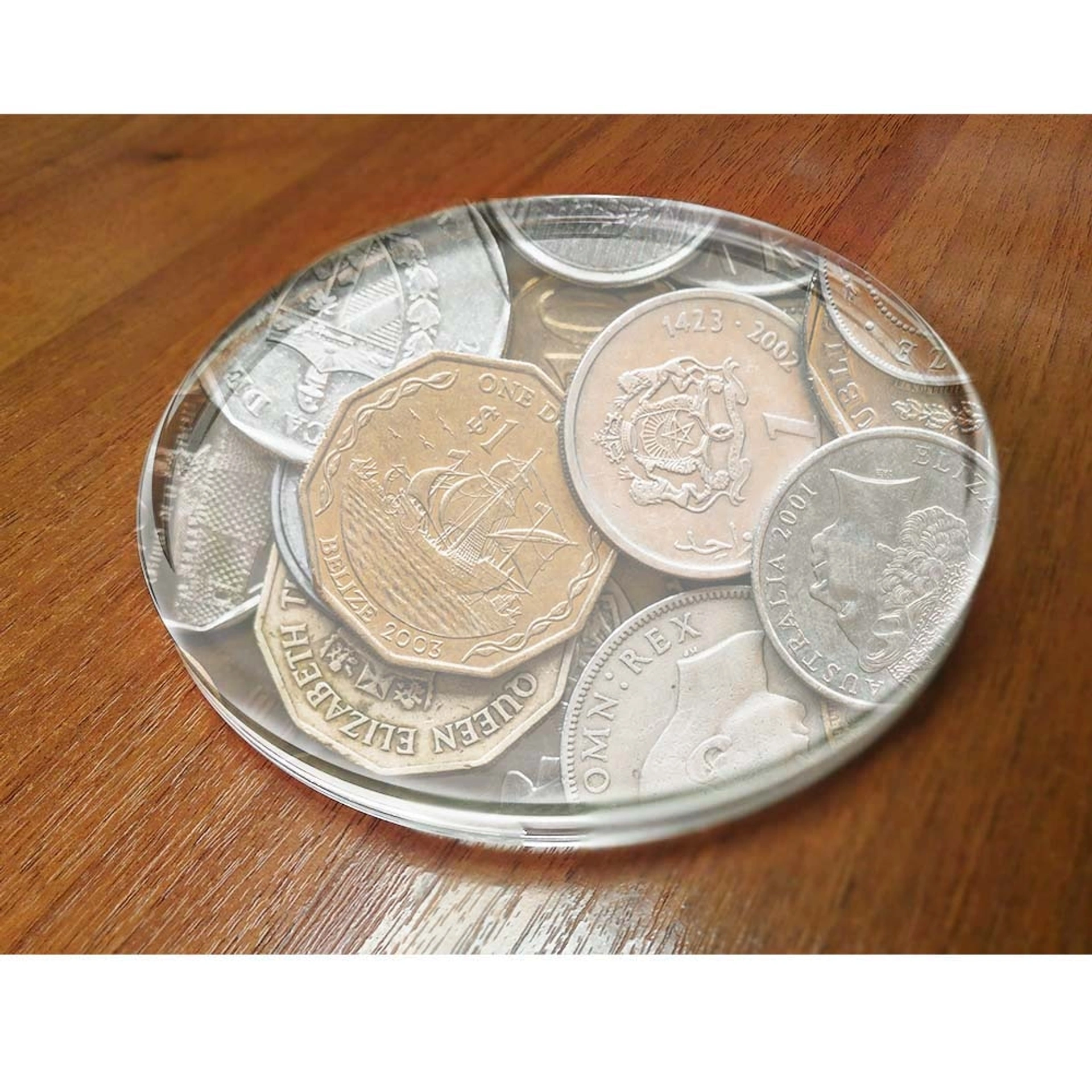 Монетниця 'Top Glass' Ø160 мм - Білий