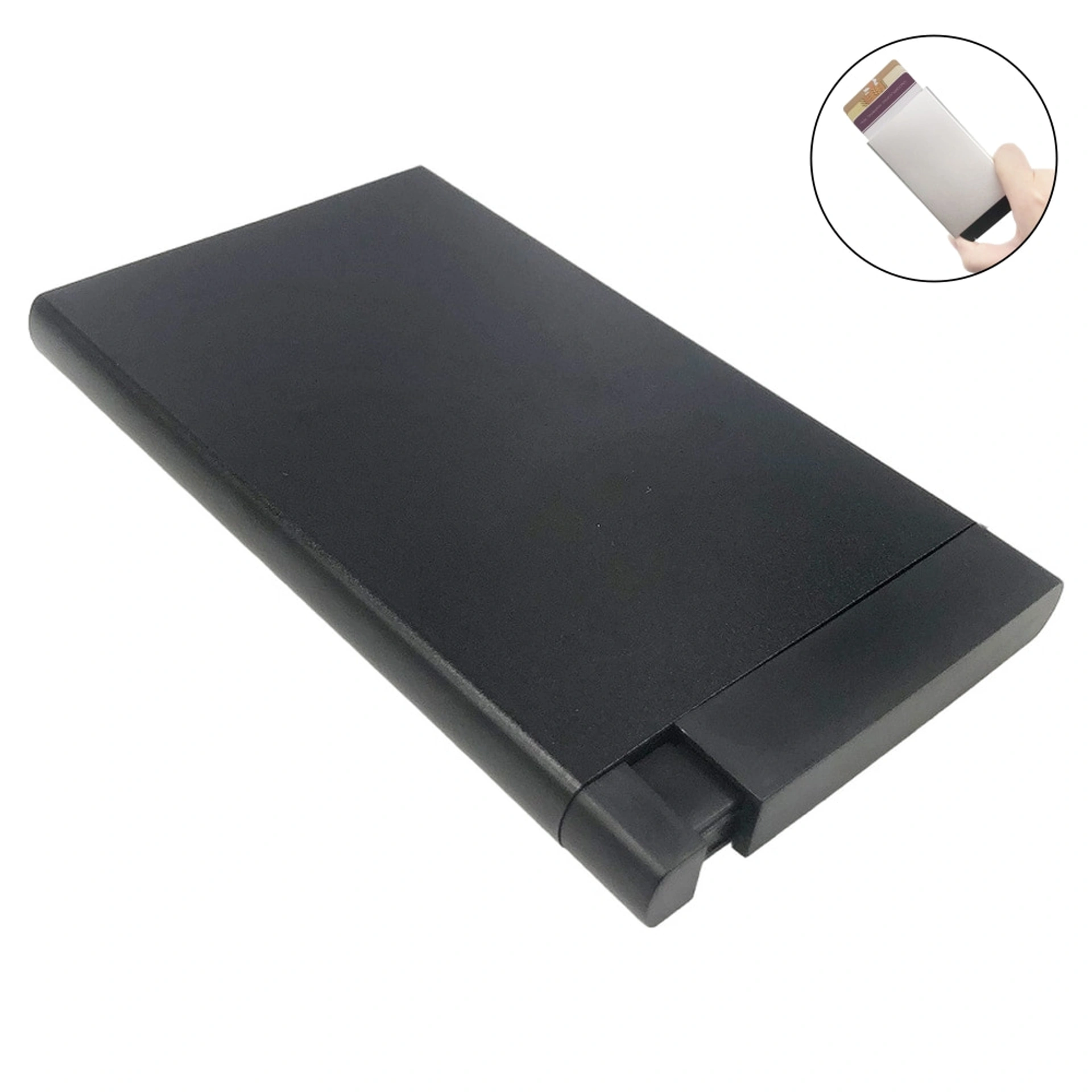 Футляр для платіжних карт (картхолдер) з RFID-захистом - Чорний
