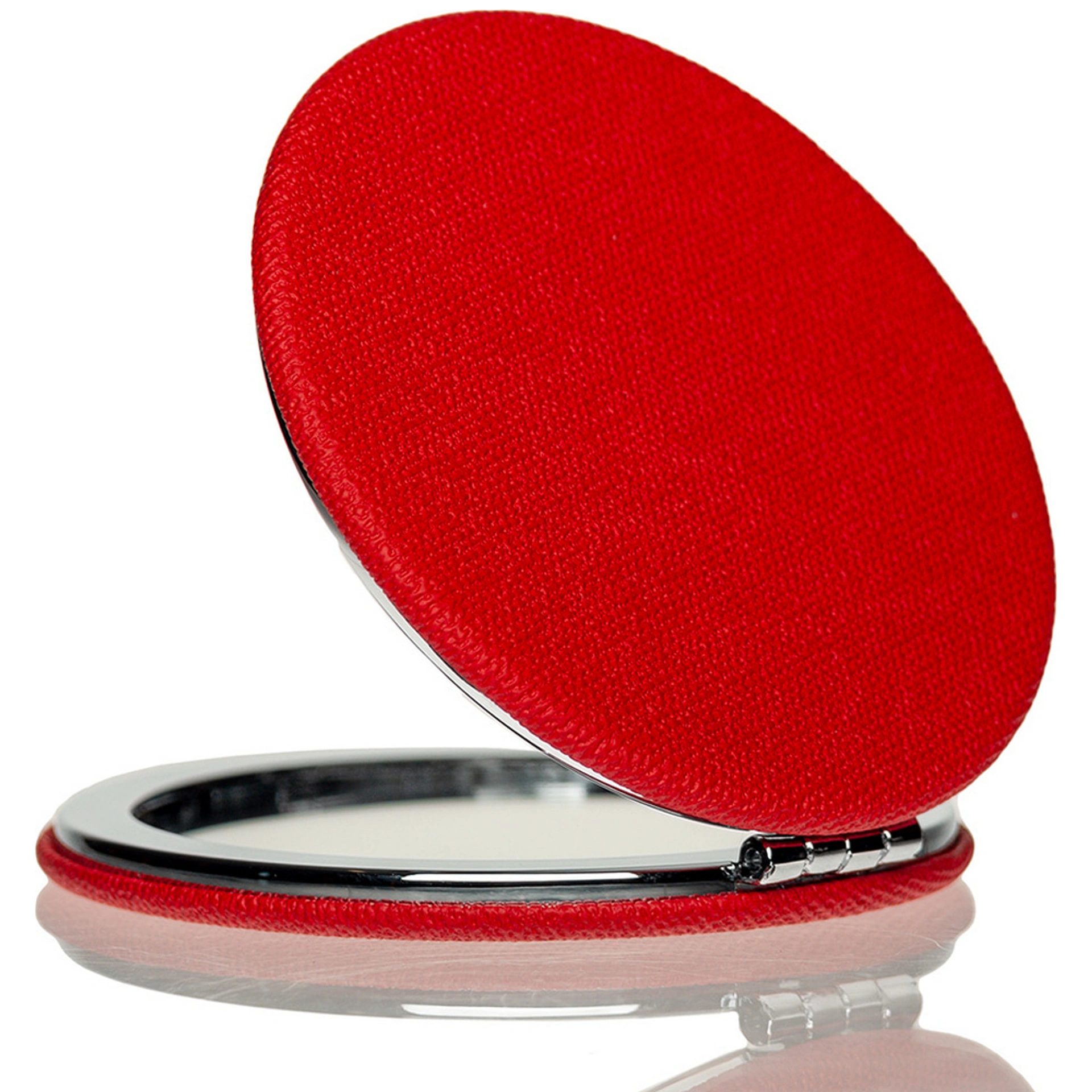 Metal and faux leather "Madonna" mirror - Red