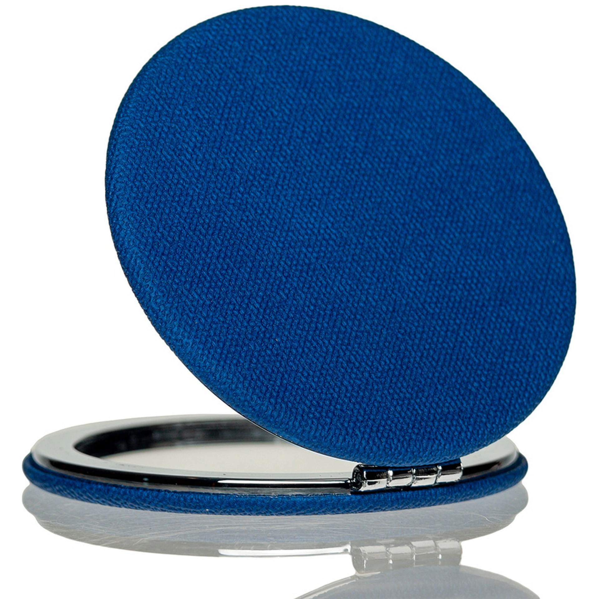 Metal and faux leather "Madonna" mirror - Dark blue