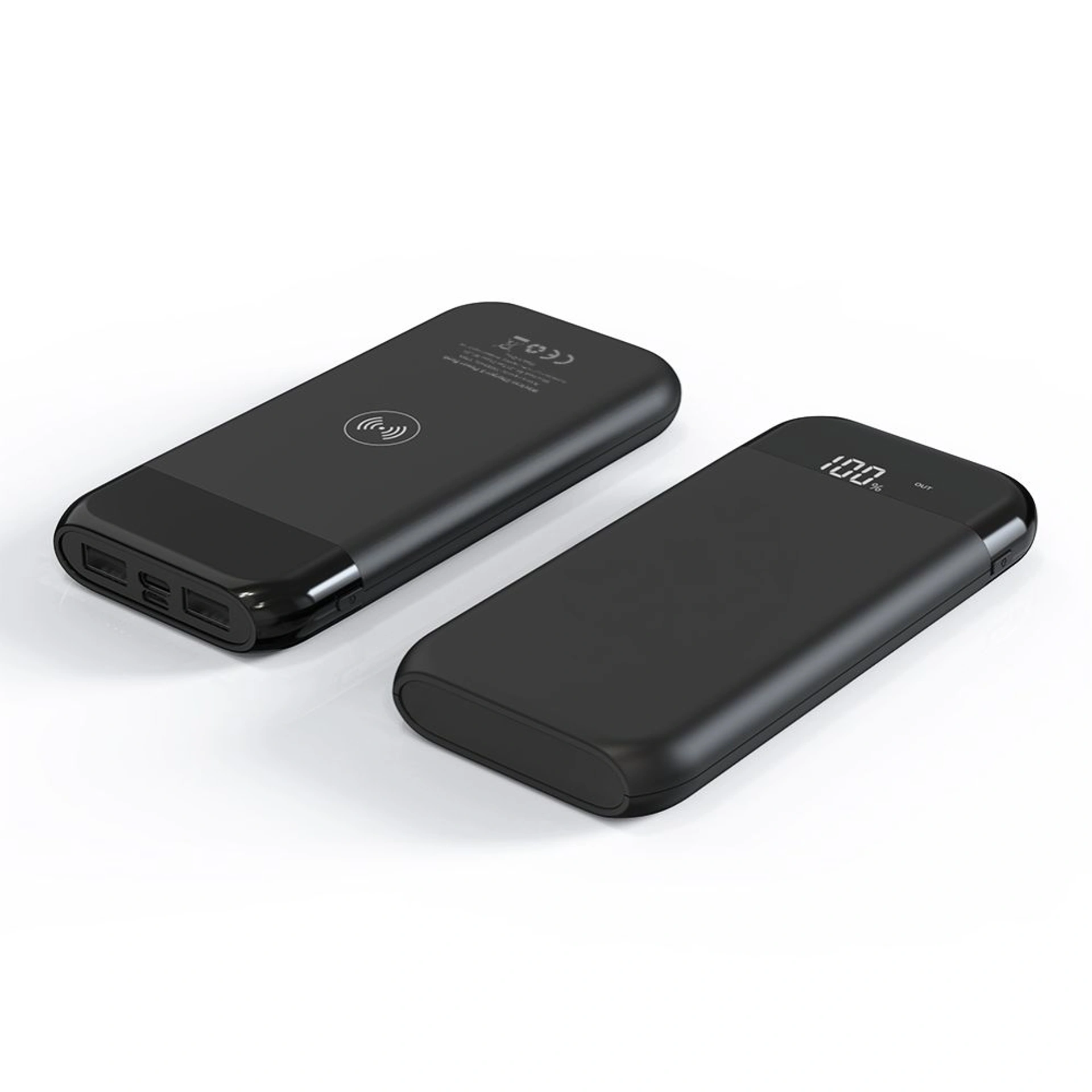 Повербанк 10000 mAh TheGeneral ChargeVault, бездротова зарядка 15W, цифровий індикатор - Чорний