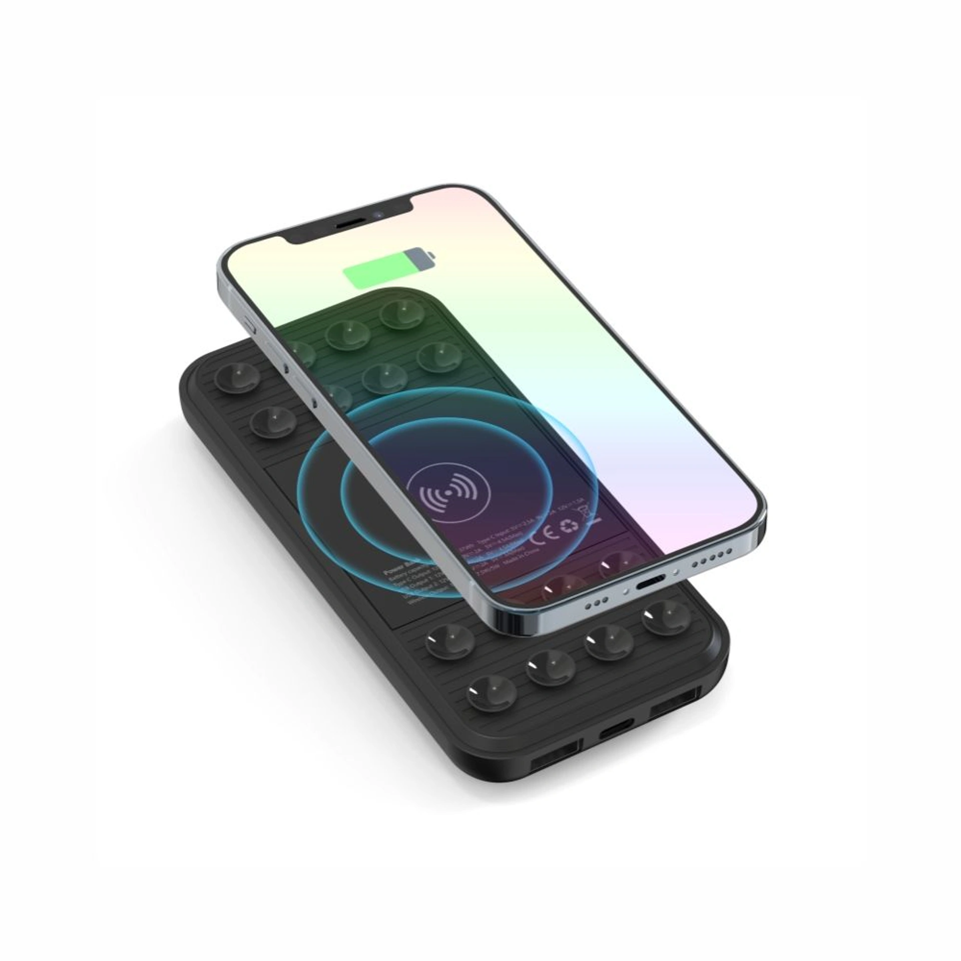 Повербанк 10000 mAh TheGeneral ChargeMate, бездротова зарядка 15W, світлодіодний індикатор - Чорний