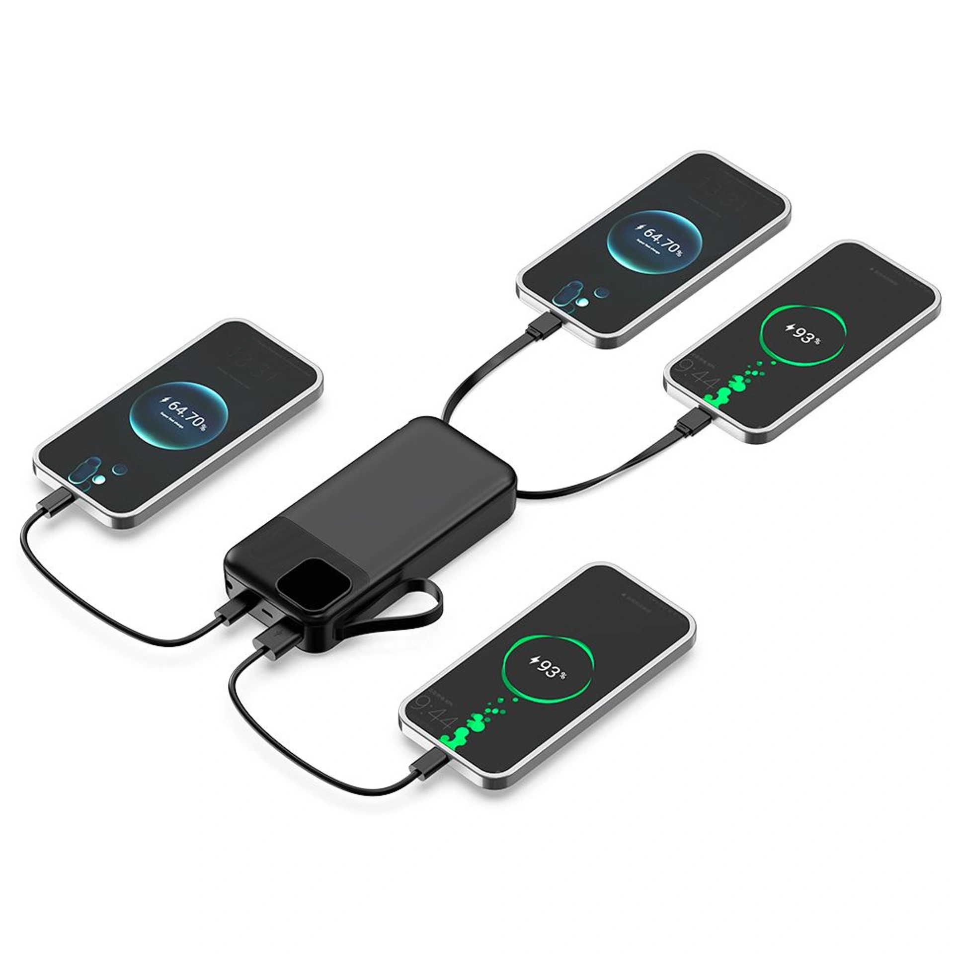 Повербанк 20000 mAh TheGeneral Voltix, цифровий індикатор - Чорний