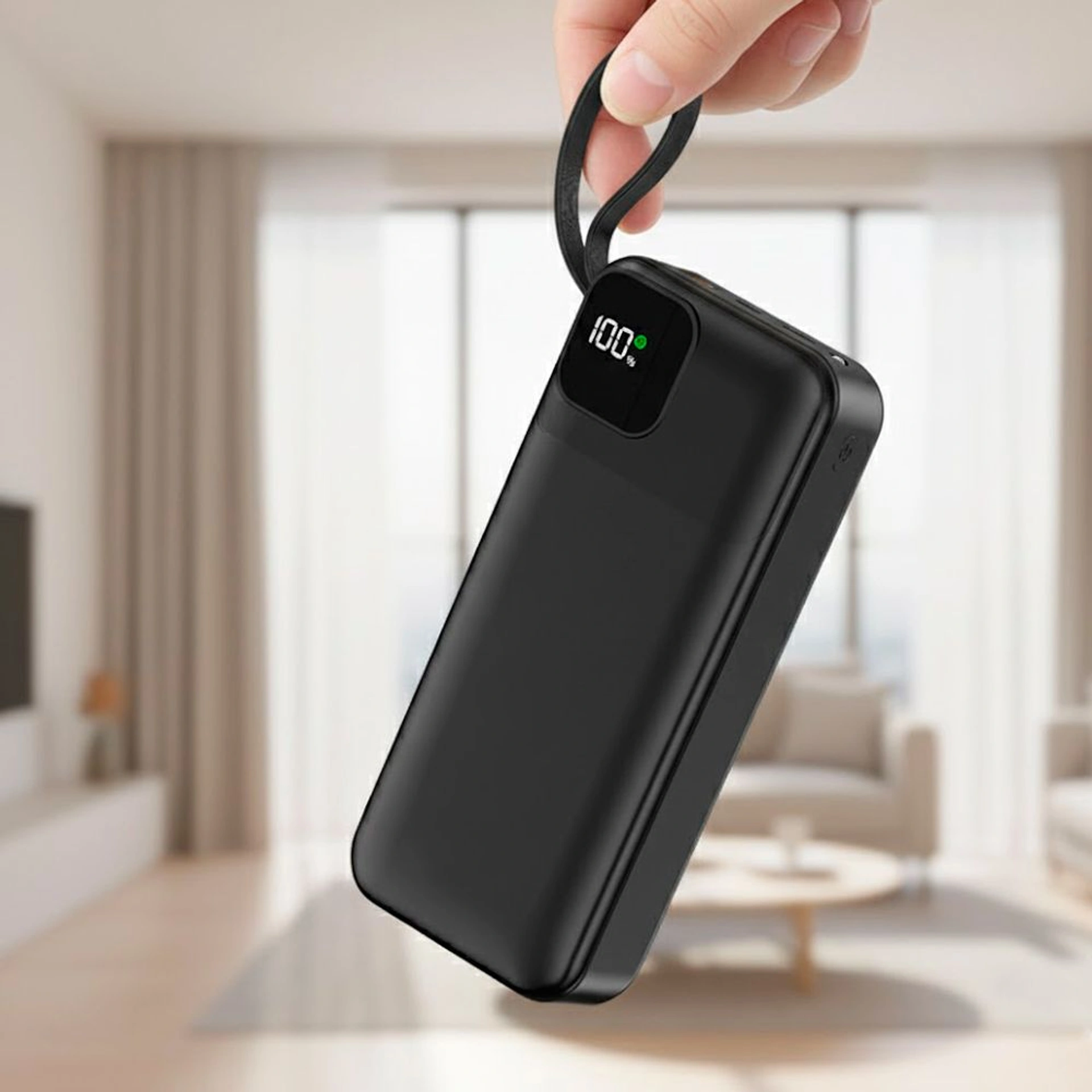 Повербанк 20000 mAh TheGeneral Voltix, цифровий індикатор - Чорний