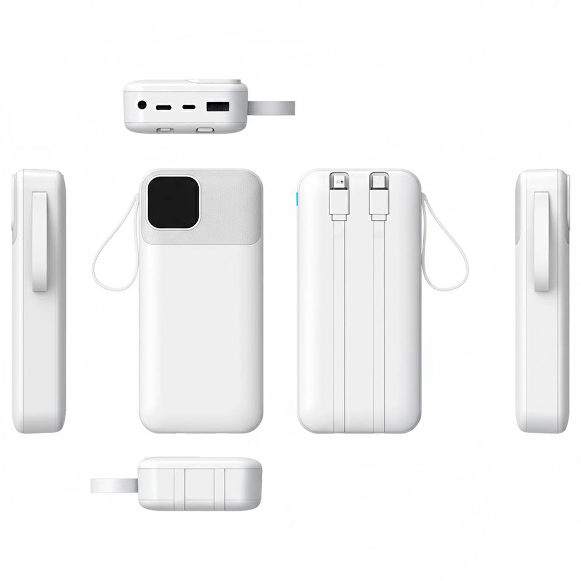 Повербанк 20000 mAh TheGeneral Voltix, цифровий індикатор - Білий