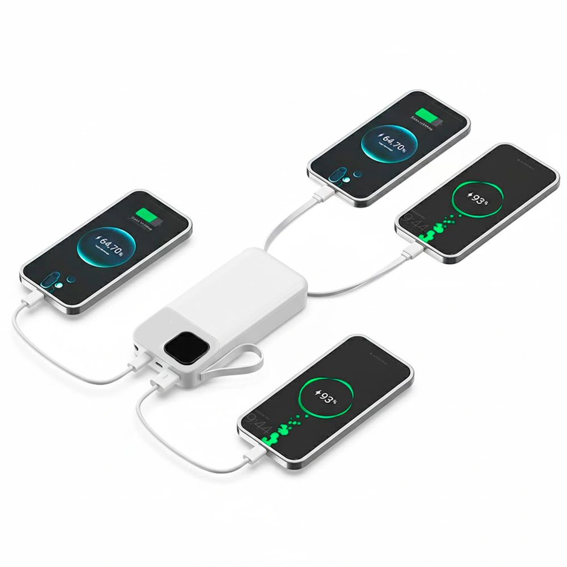 Повербанк 20000 mAh TheGeneral Voltix, цифровий індикатор - Білий