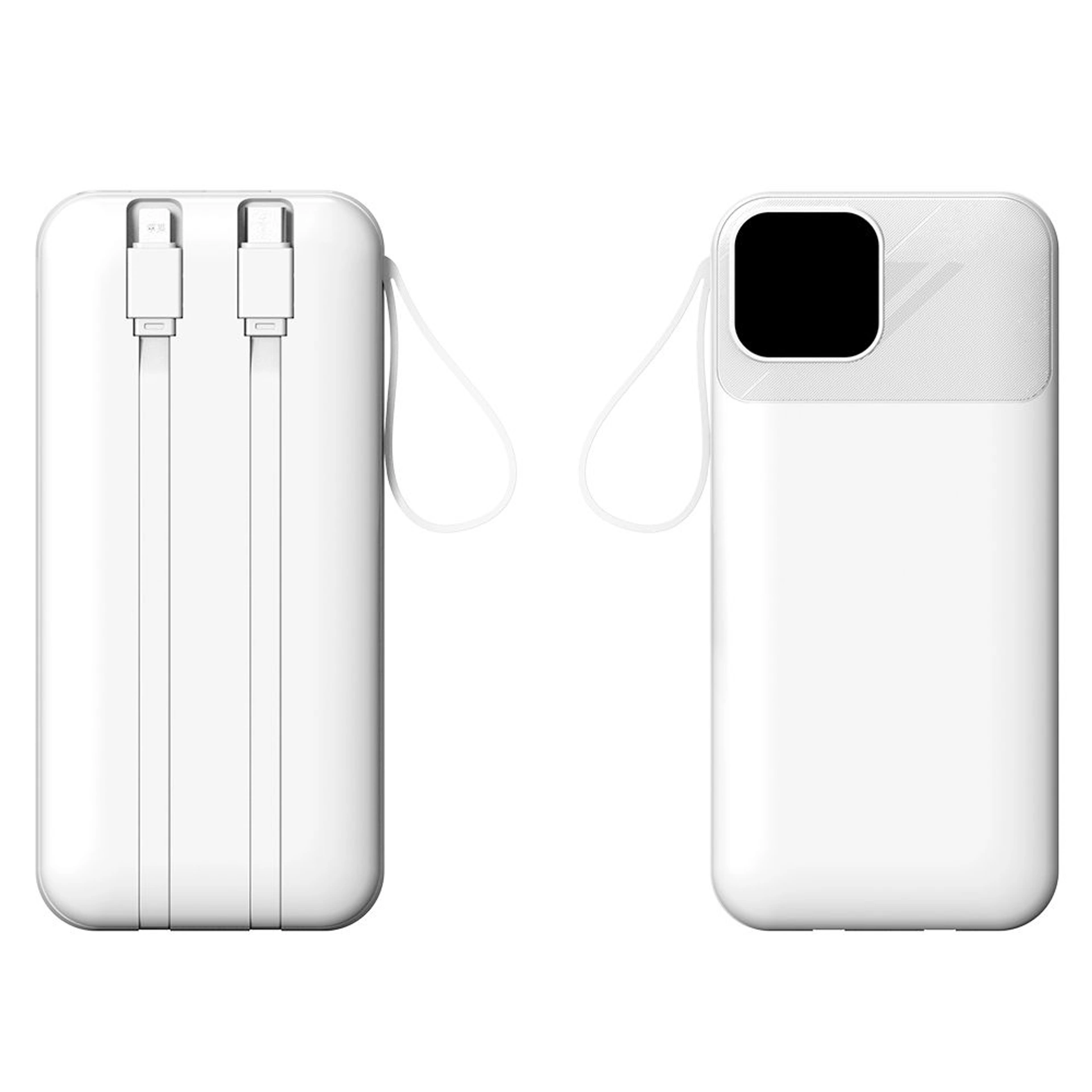 Повербанк 20000 mAh TheGeneral Voltix, цифровий індикатор - Білий