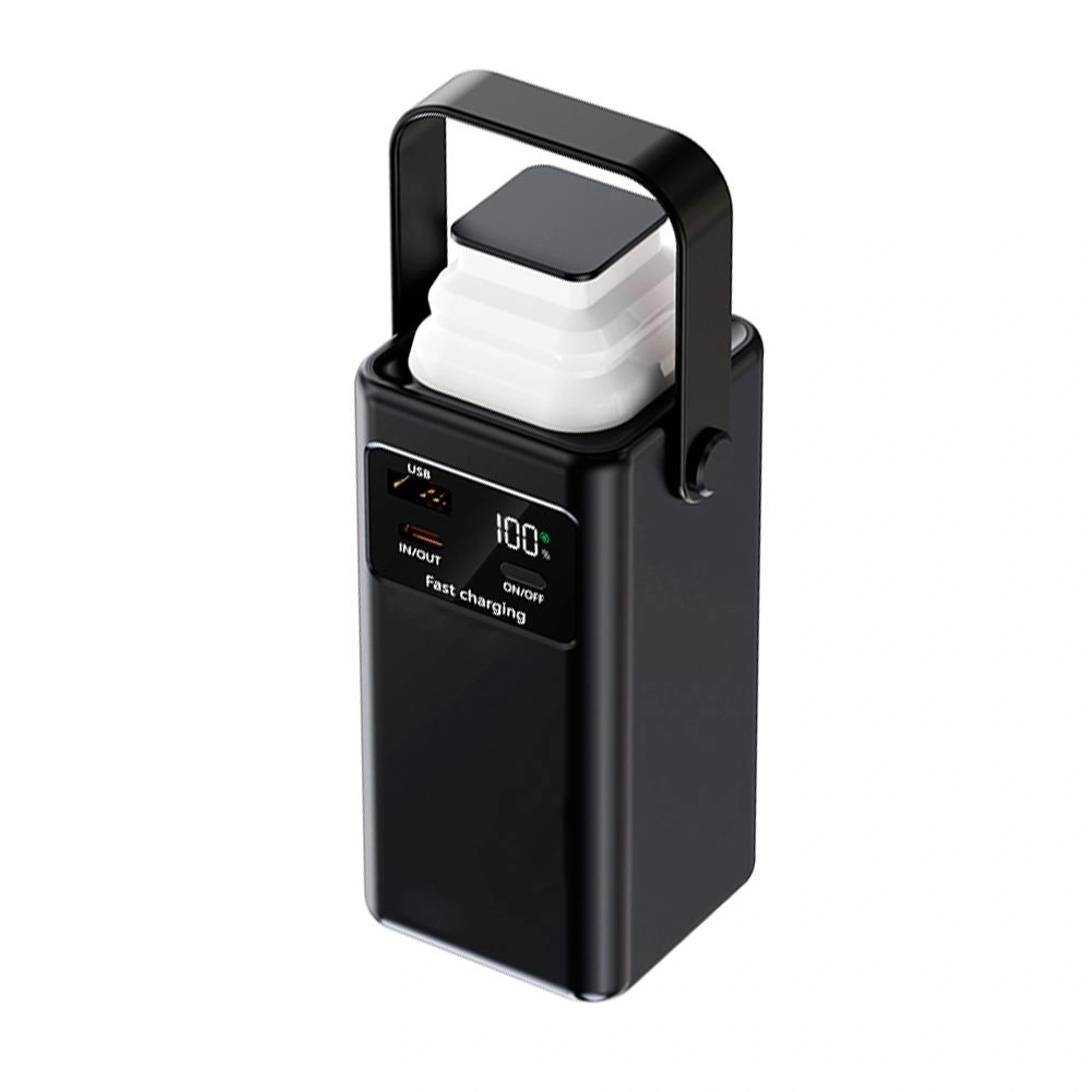Повербанк 20000 mAh TheGeneral Glim, цифровий індикатор - Чорний