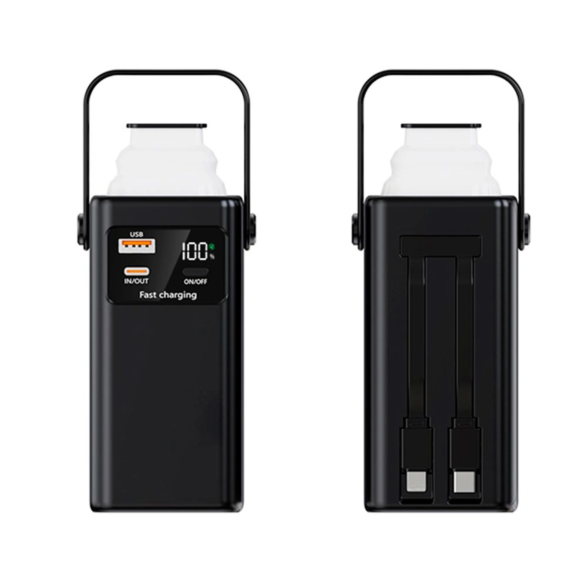 Повербанк 20000 mAh TheGeneral Glim, цифровий індикатор - Чорний