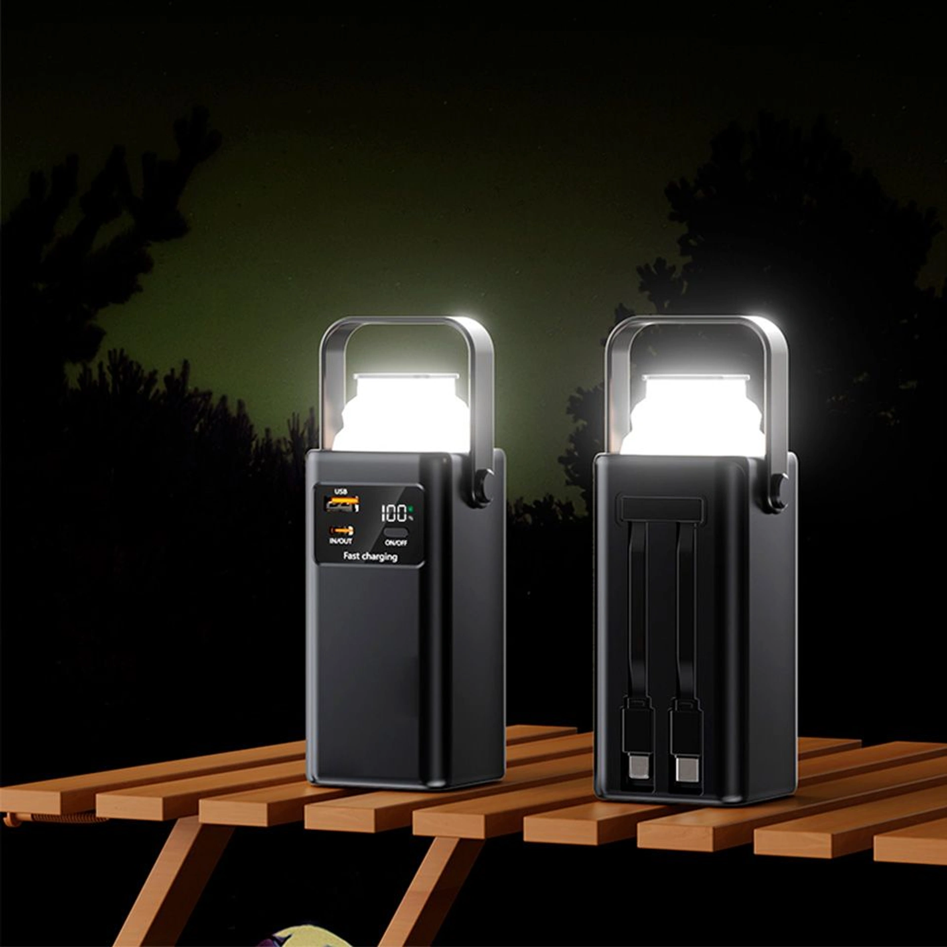 Повербанк 20000 mAh TheGeneral Glim, цифровий індикатор - Чорний