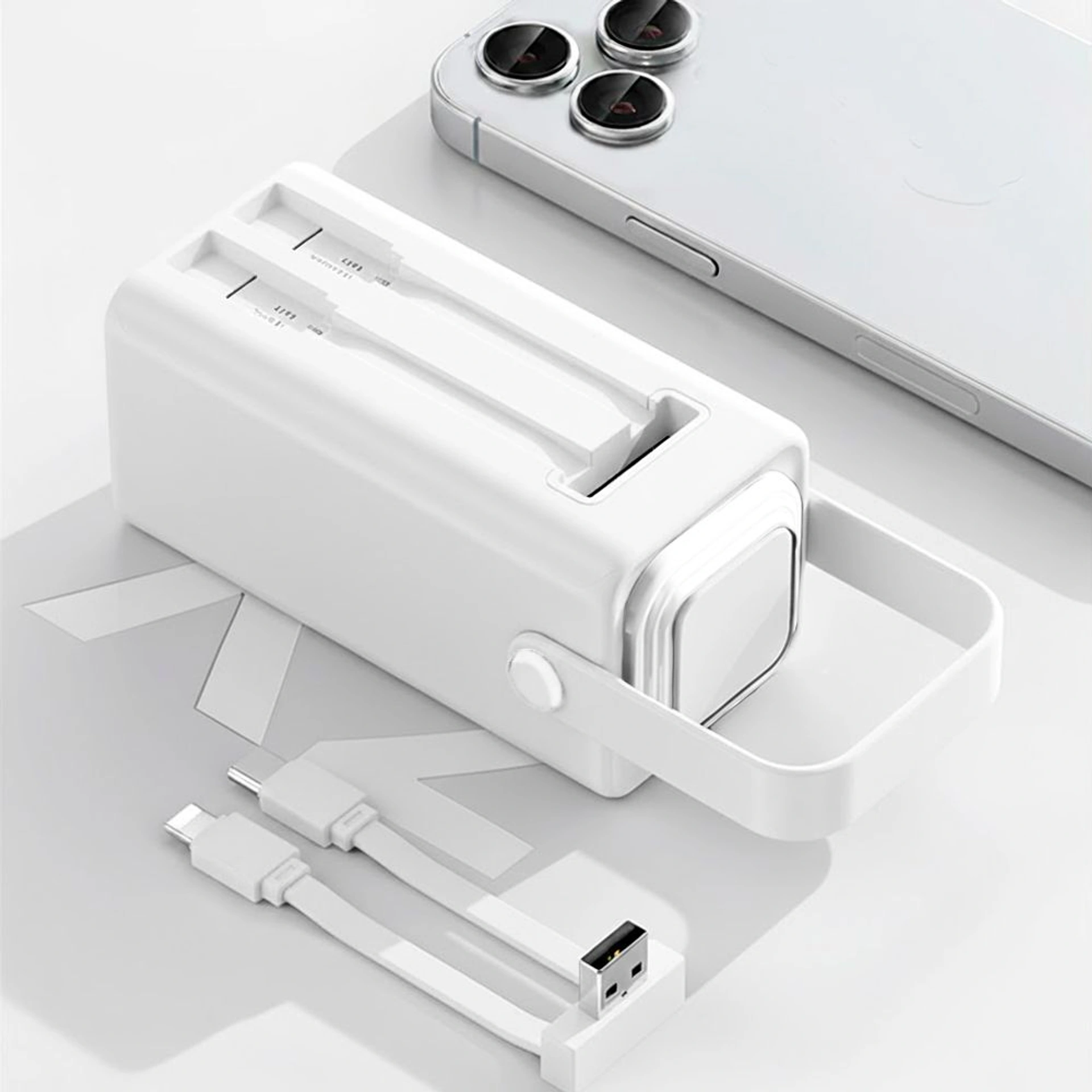Повербанк 20000 mAh TheGeneral Glim, цифровий індикатор - Білий