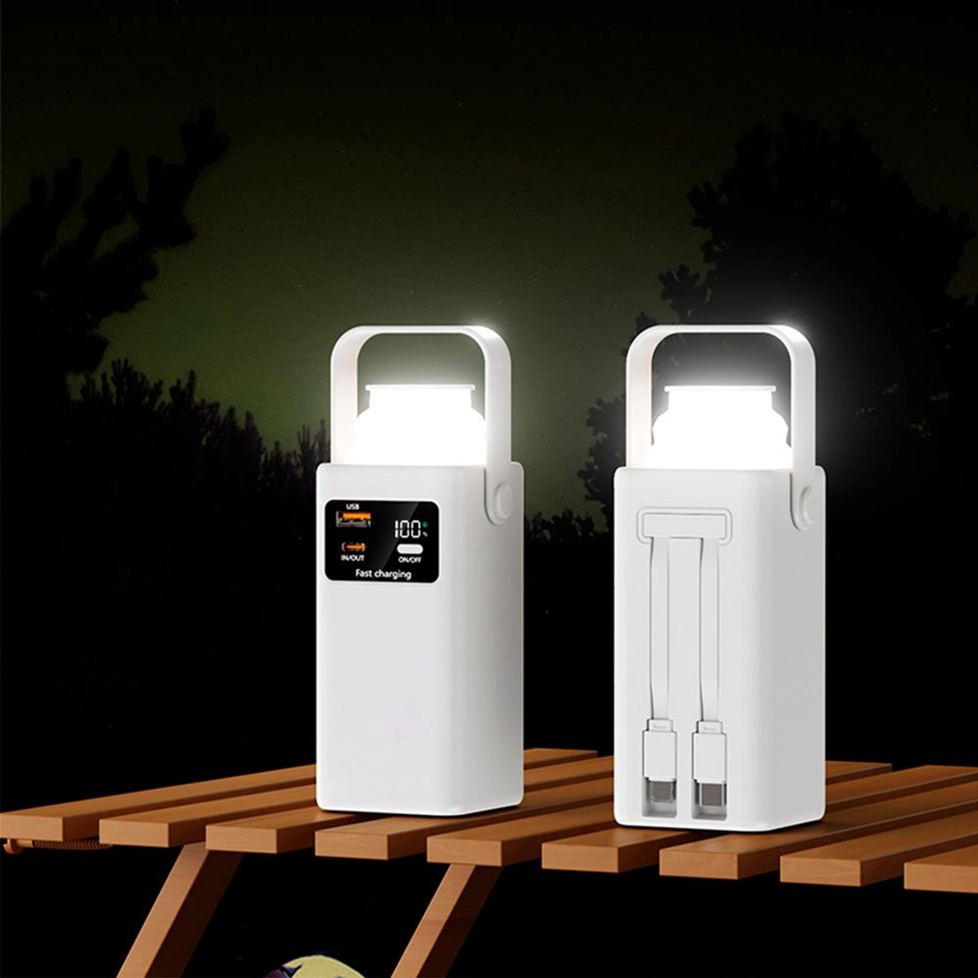 Повербанк 20000 mAh TheGeneral Glim, цифровий індикатор - Білий
