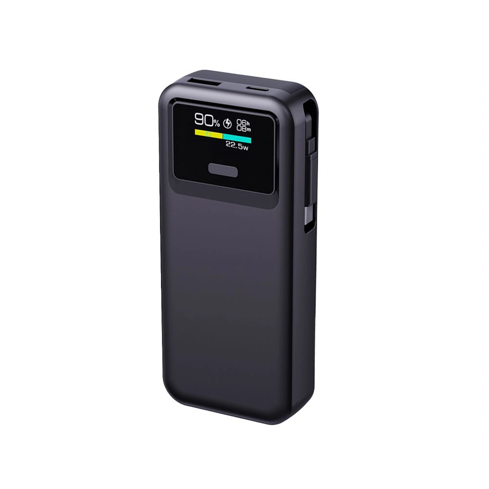 Повербанк 10000 mAh TheGeneral Spark, цифровий індикатор - Чорний