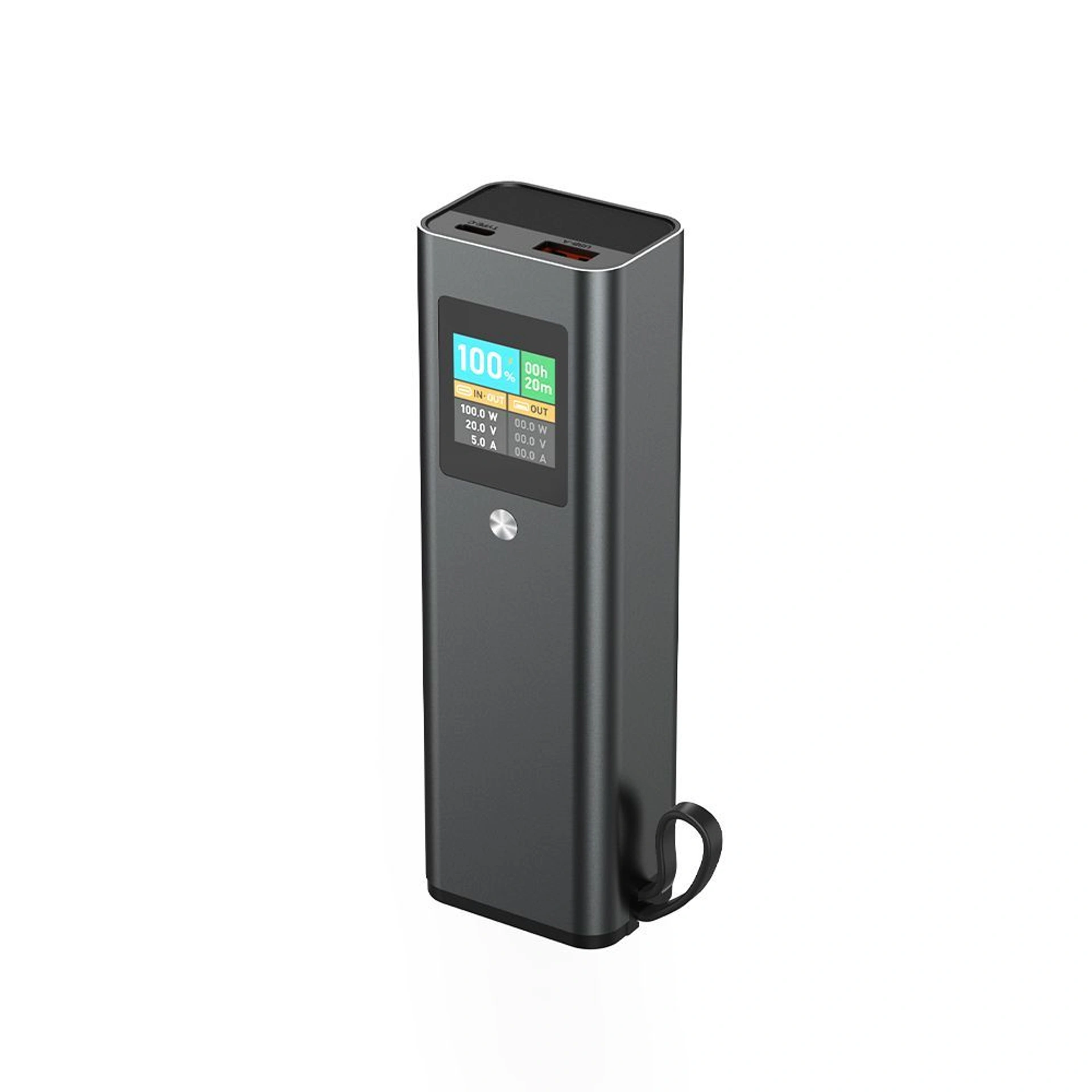 Повербанк 20000 mAh TheGeneral Amp, цифровий індикатор - Графітовий