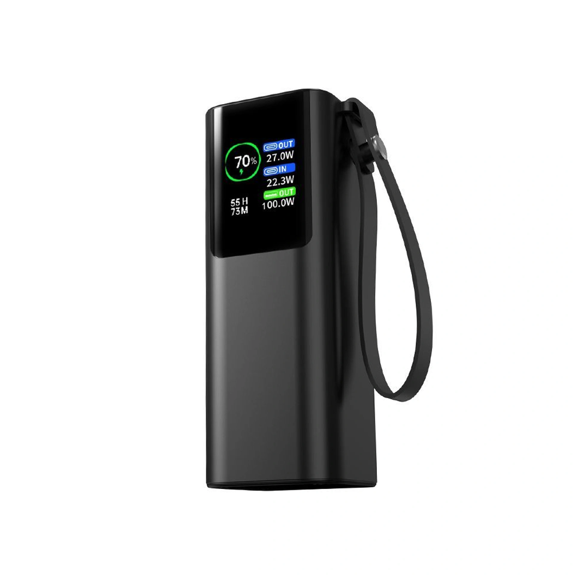 Повербанк 20000 mAh TheGeneral Ready, цифровий індикатор - Чорний