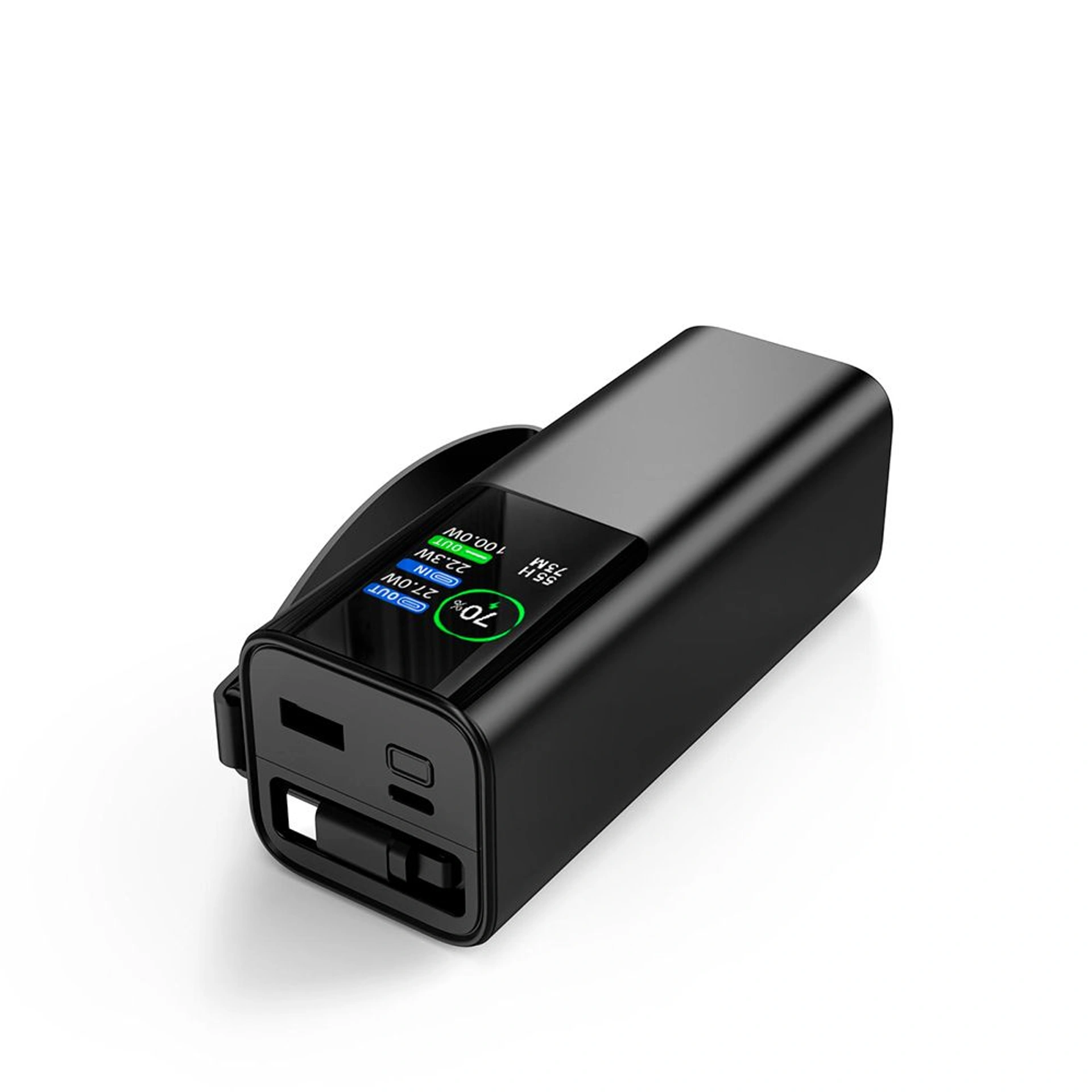Повербанк 20000 mAh TheGeneral Ready, цифровий індикатор - Чорний