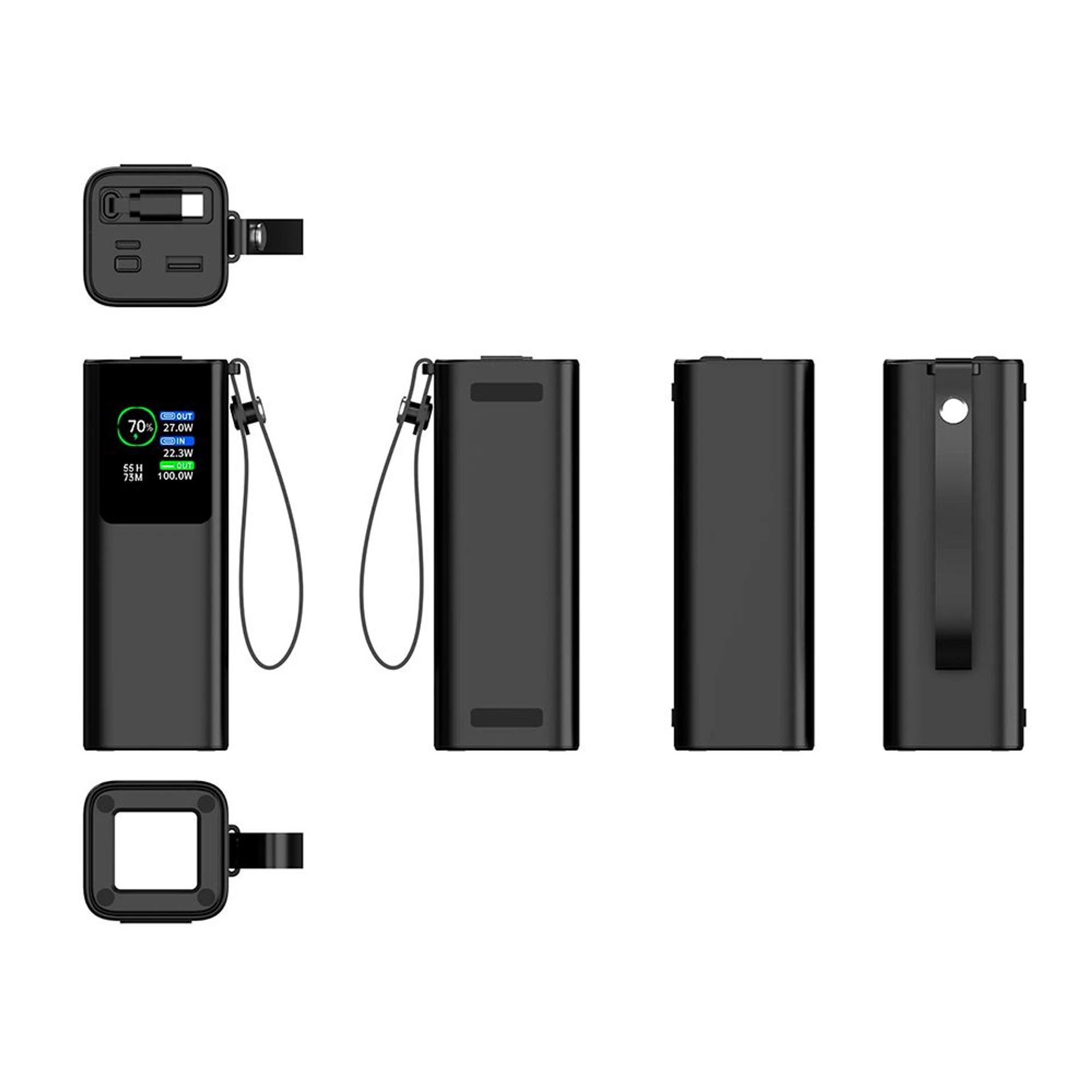 Повербанк 20000 mAh TheGeneral Ready, цифровий індикатор - Чорний