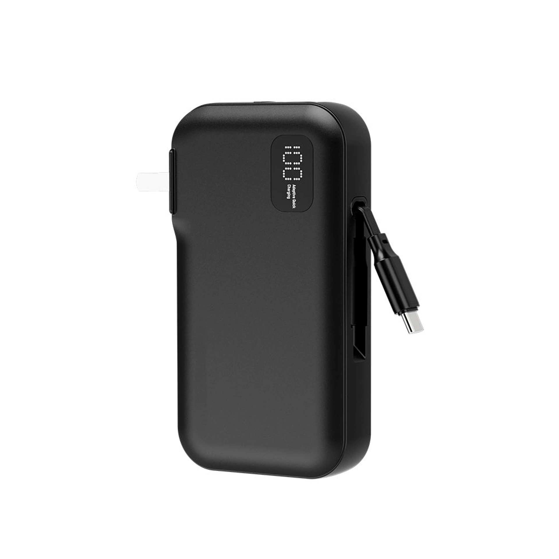 Повербанк 10000 mAh TheGeneral Zeno, цифровий індикатор - Чорний