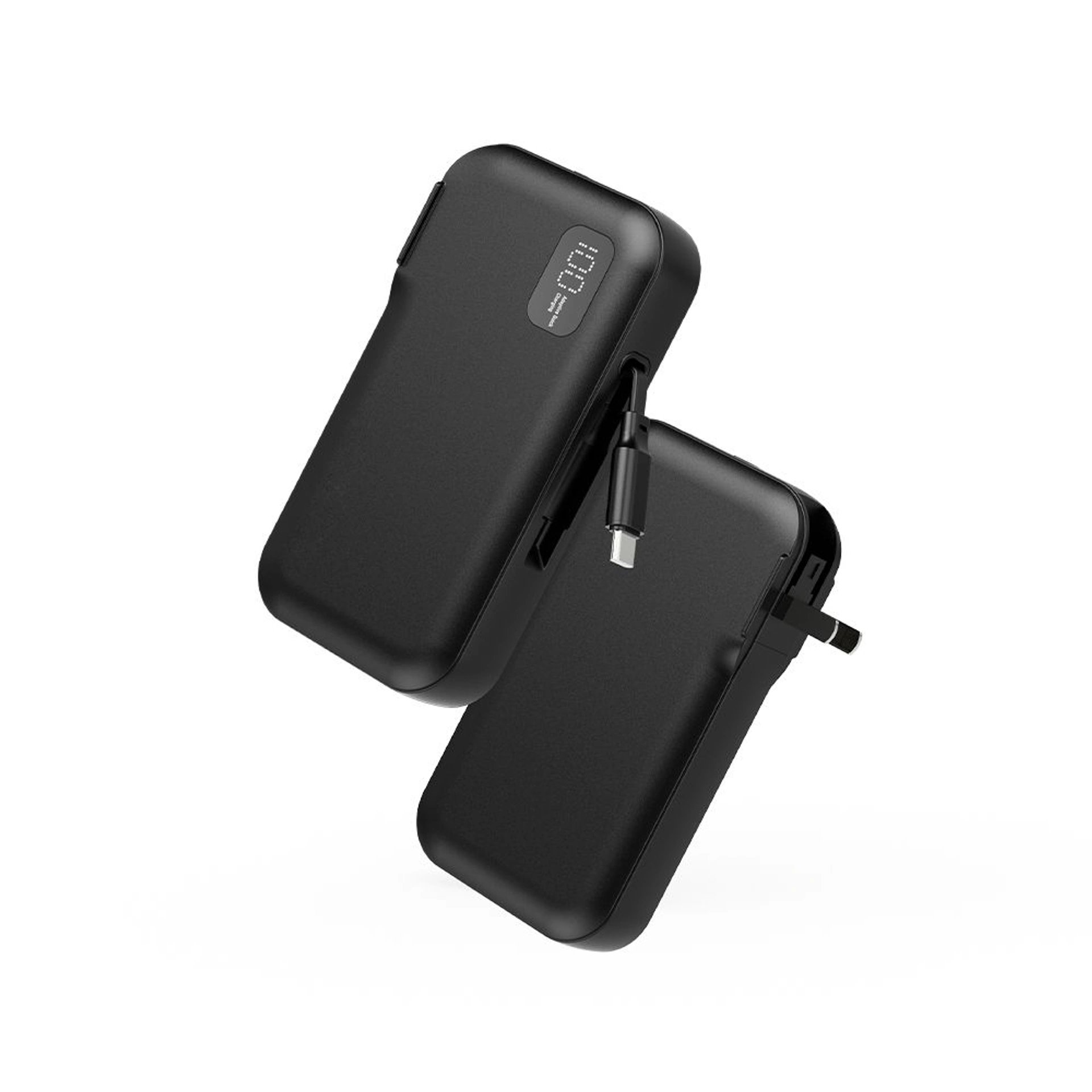 Повербанк 10000 mAh TheGeneral Zeno, цифровий індикатор - Чорний