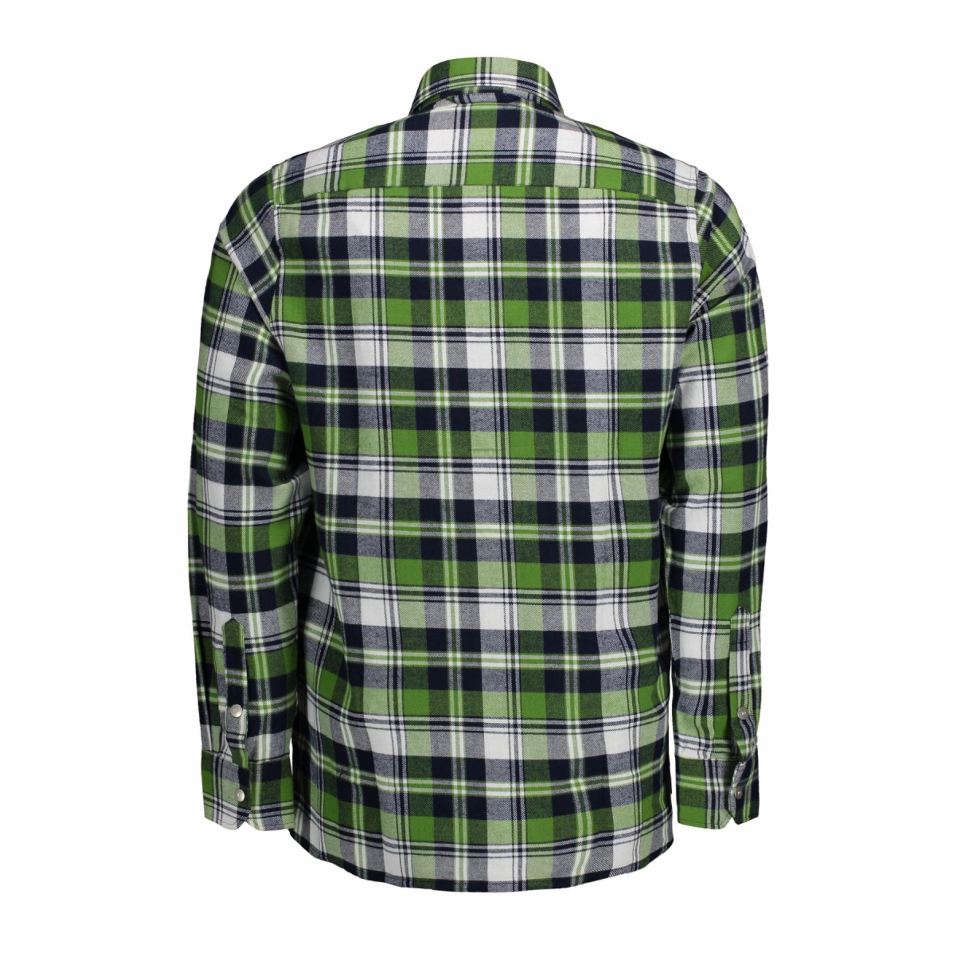 Сорочка в клітинку чоловіча ID на кнопках - Зелений / 3XL