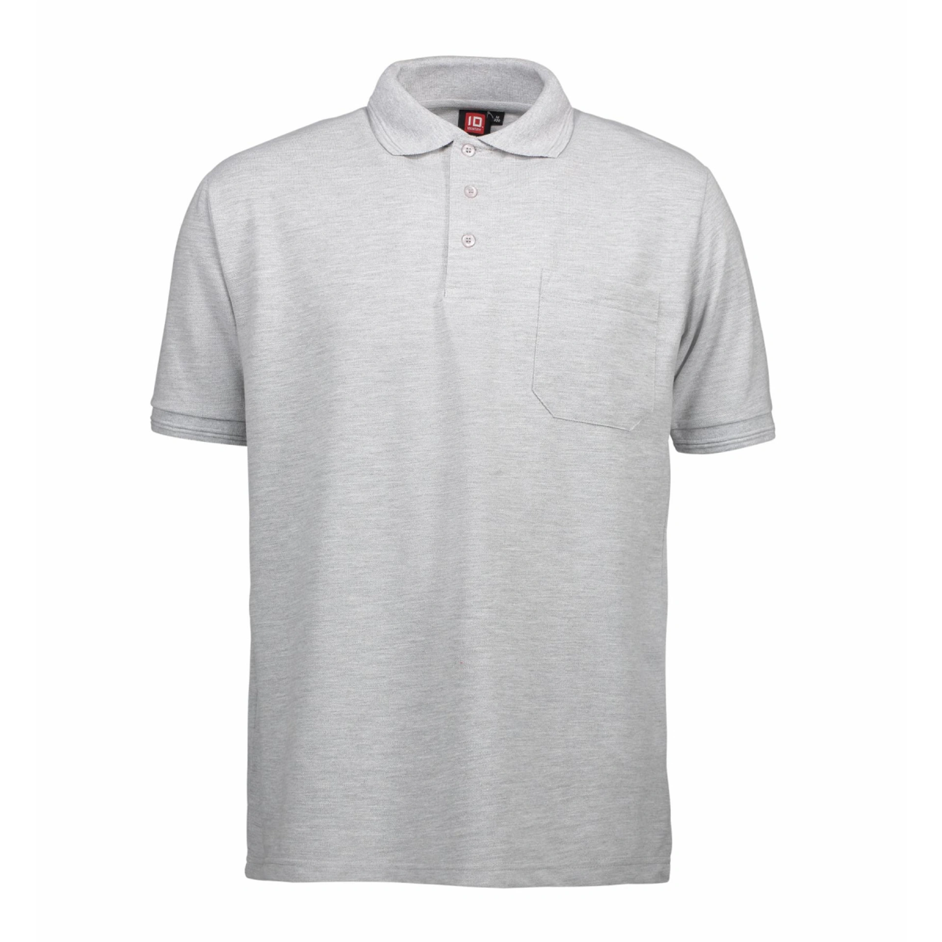 Футболка поло чоловіча PRO Wear з кишенею - Сірий меланж / 3XL