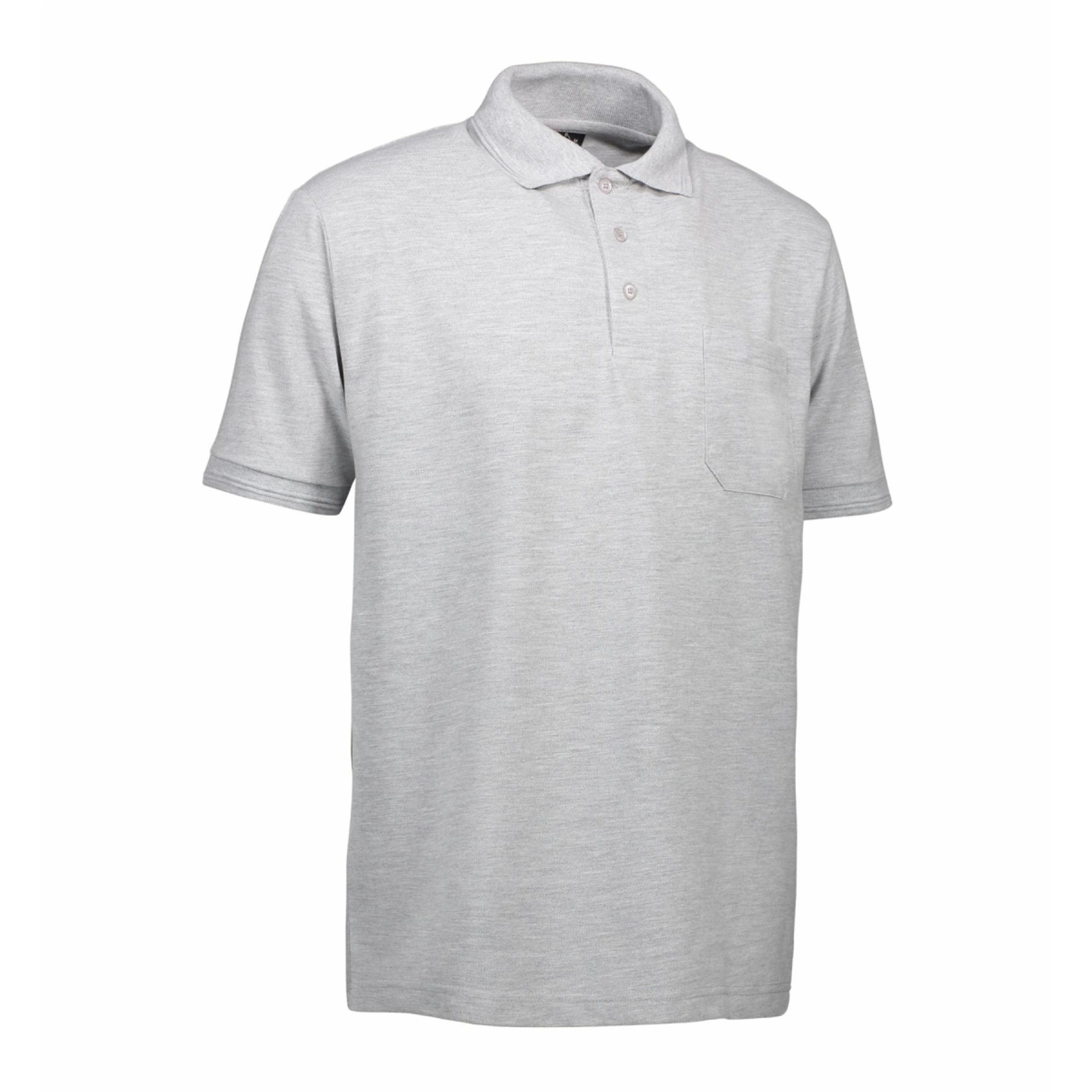 Футболка поло чоловіча PRO Wear з кишенею - Сірий меланж / 3XL