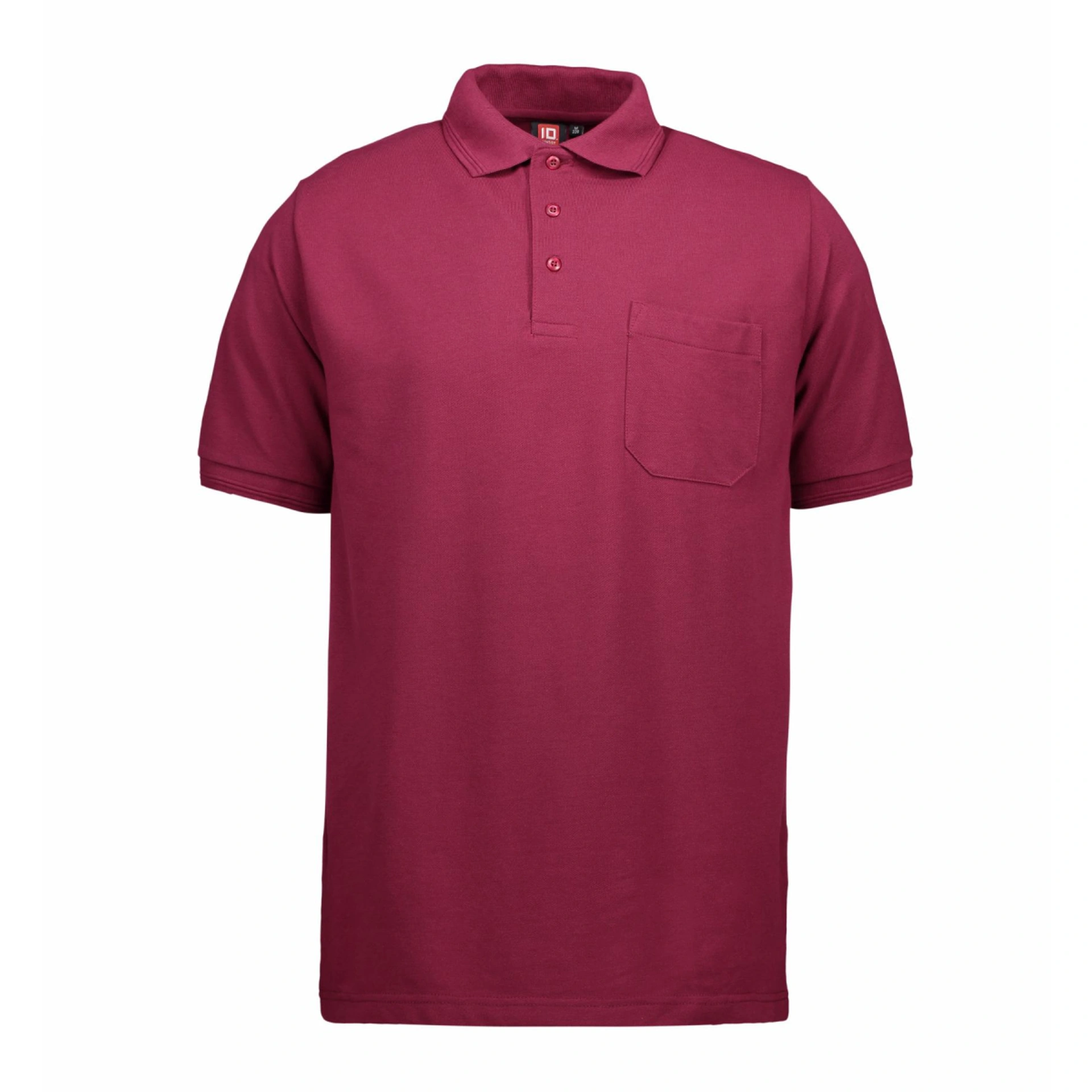 Футболка поло чоловіча PRO Wear з кишенею - Бордовий / 3XL