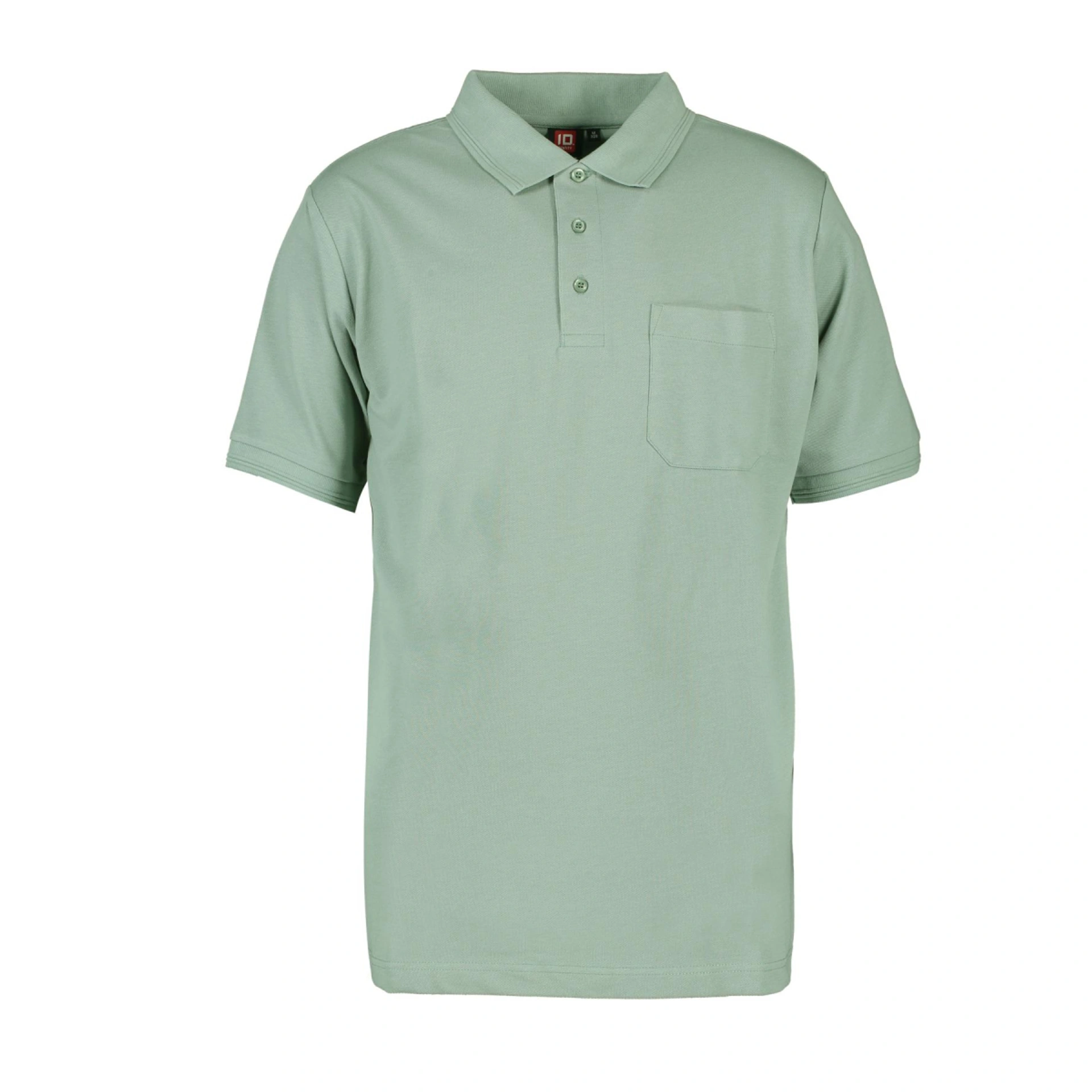 Футболка поло чоловіча PRO Wear з кишенею - Пильний зелений / 3XL