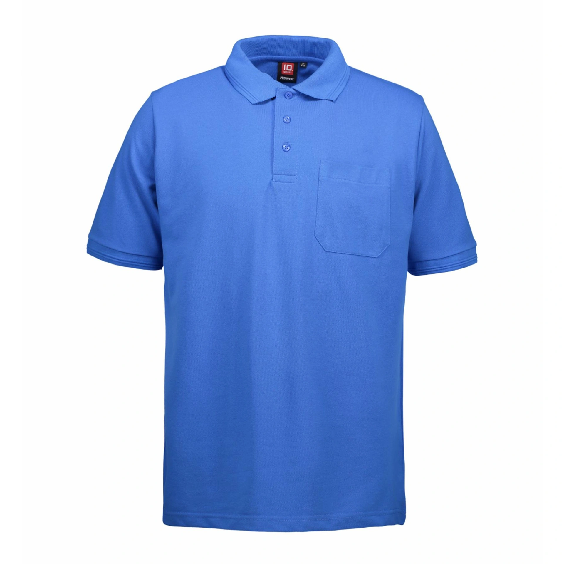 Футболка поло чоловіча PRO Wear з кишенею - Лазурний / 3XL