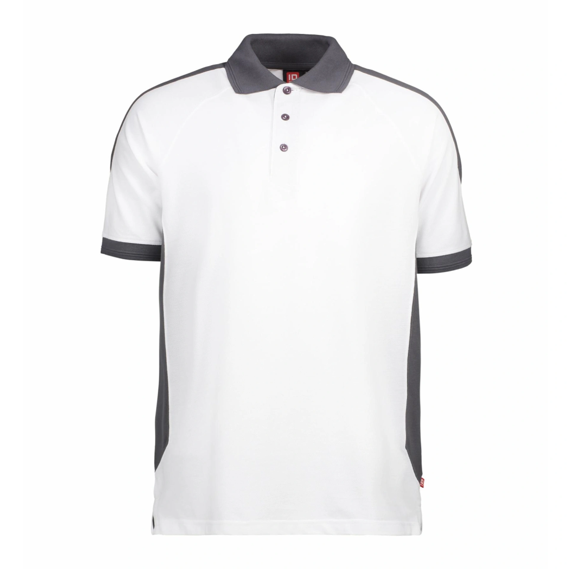Футболка поло чоловіча PRO Wear з контрастними вставками - Білий / 3XL