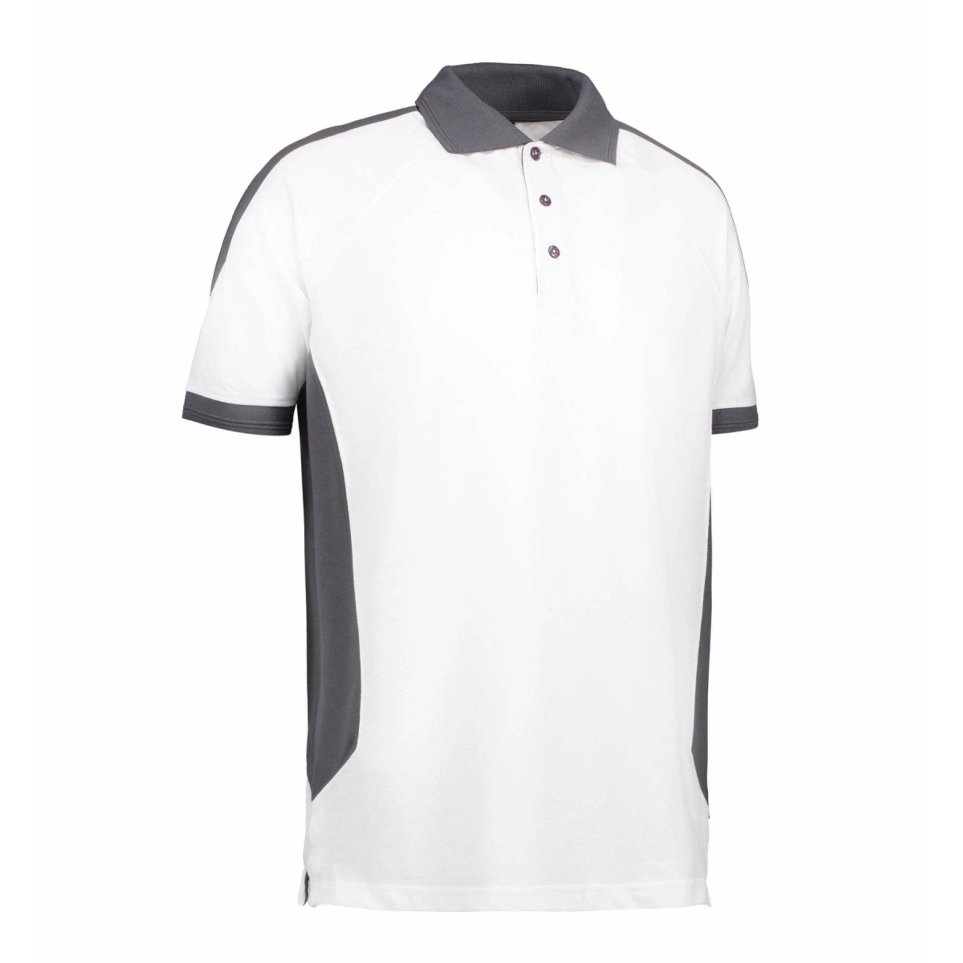 Футболка поло чоловіча PRO Wear з контрастними вставками - Білий / 3XL