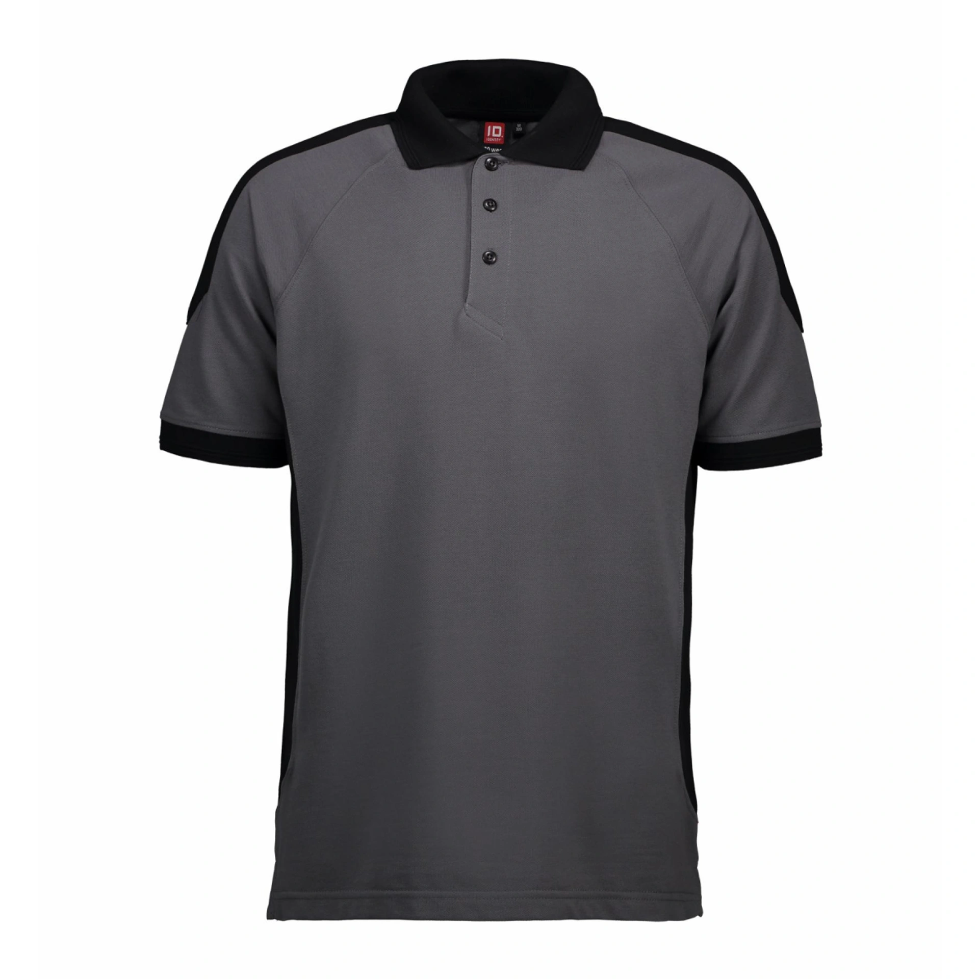 Футболка поло чоловіча PRO Wear з контрастними вставками - Сріблясто-сірий / 3XL