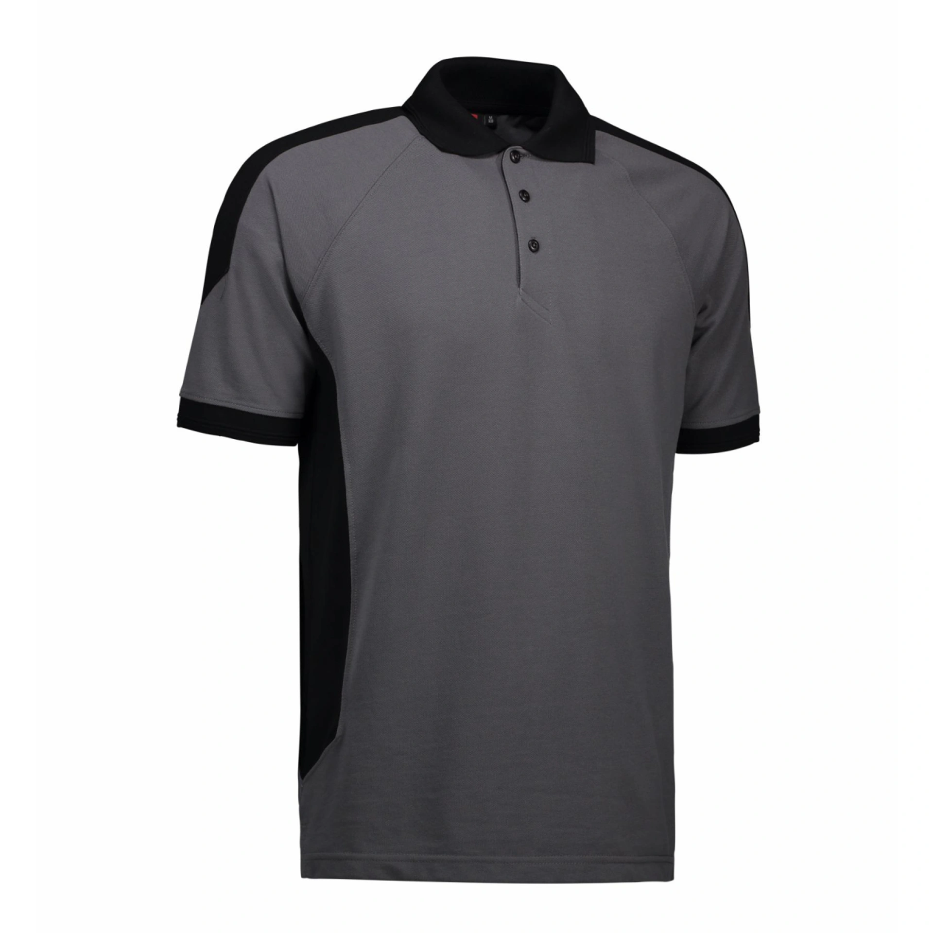 Футболка поло чоловіча PRO Wear з контрастними вставками - Сріблясто-сірий / 3XL