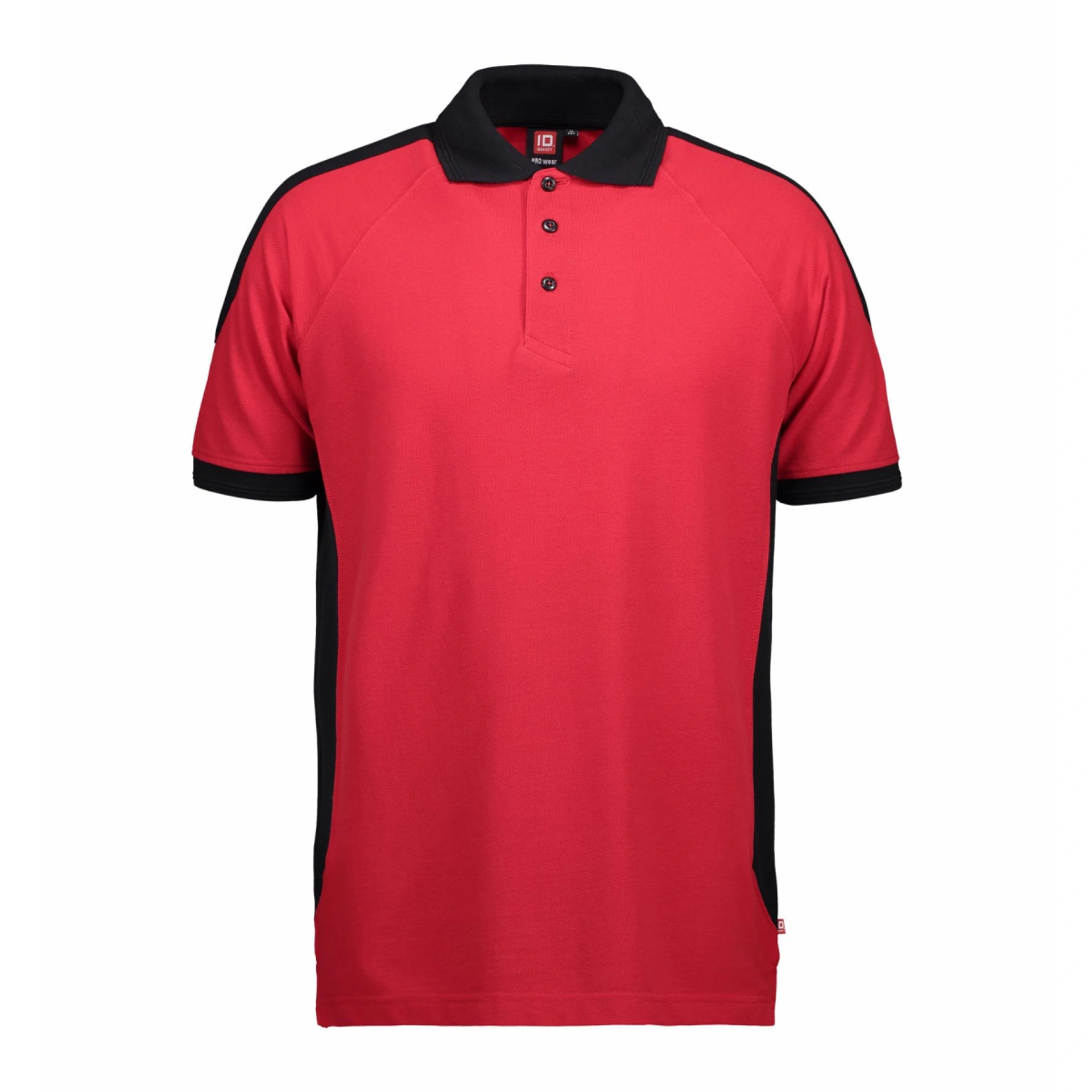 Футболка поло чоловіча PRO Wear з контрастними вставками - Червоний / 3XL